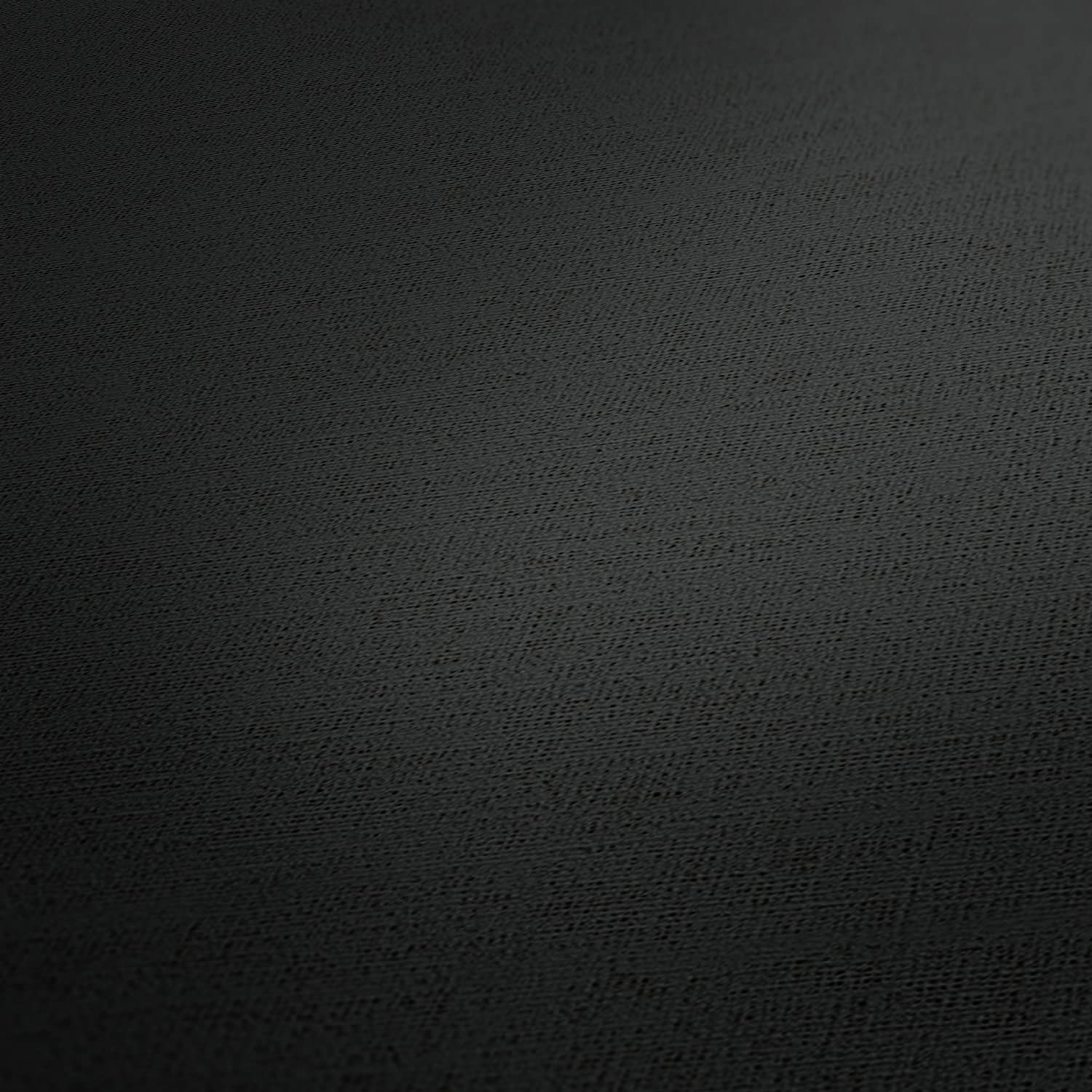 A.S. Création Papier Peints Uni Cuba intissé - 10,05m x 0,53m - Noir Fabriqué en Allemagne 371781 37178-1