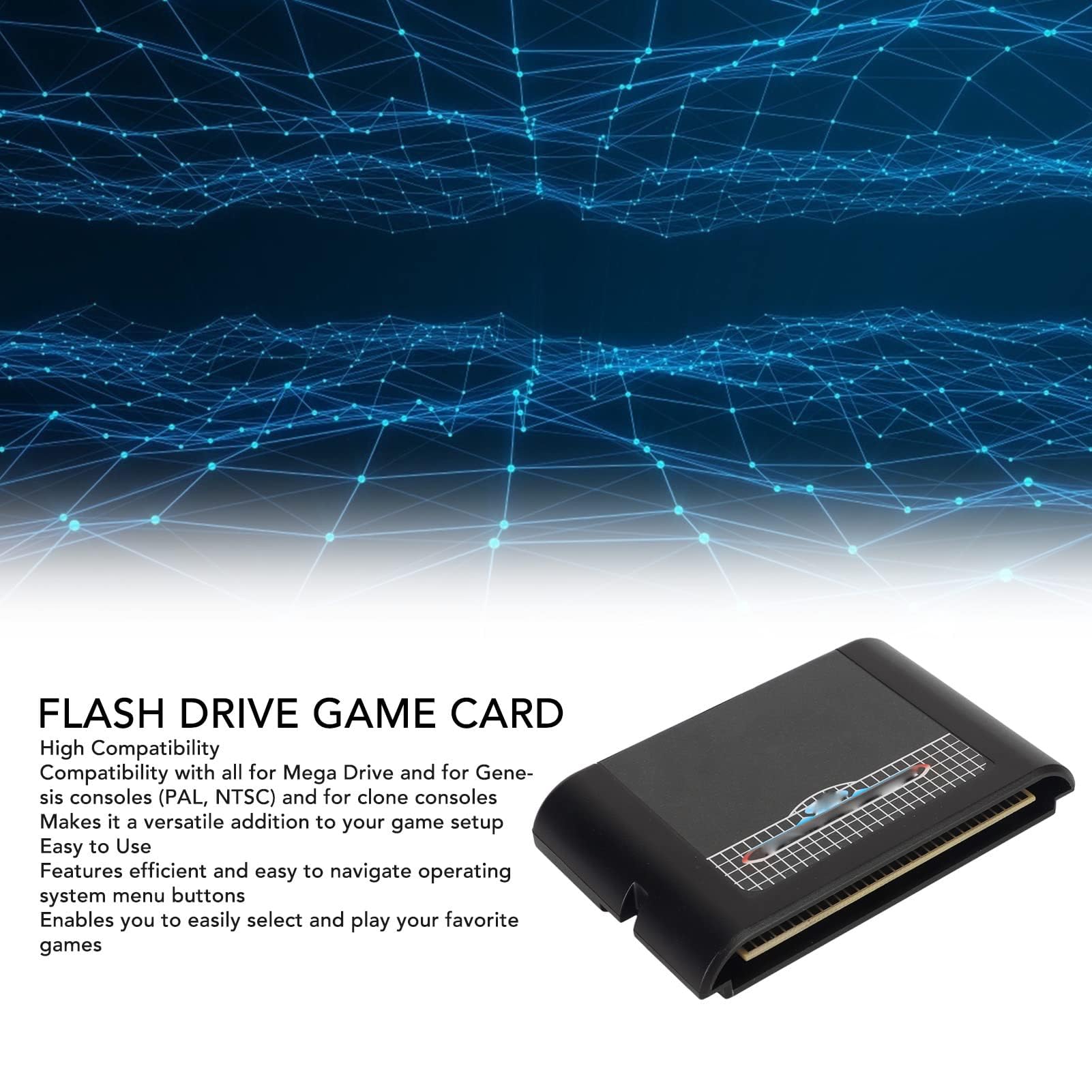 Cartuccia Flash MegaDrive Supporto Plug and Play Micro Scheda di Memoria da 32 GB per Console Genesis MegaDrive