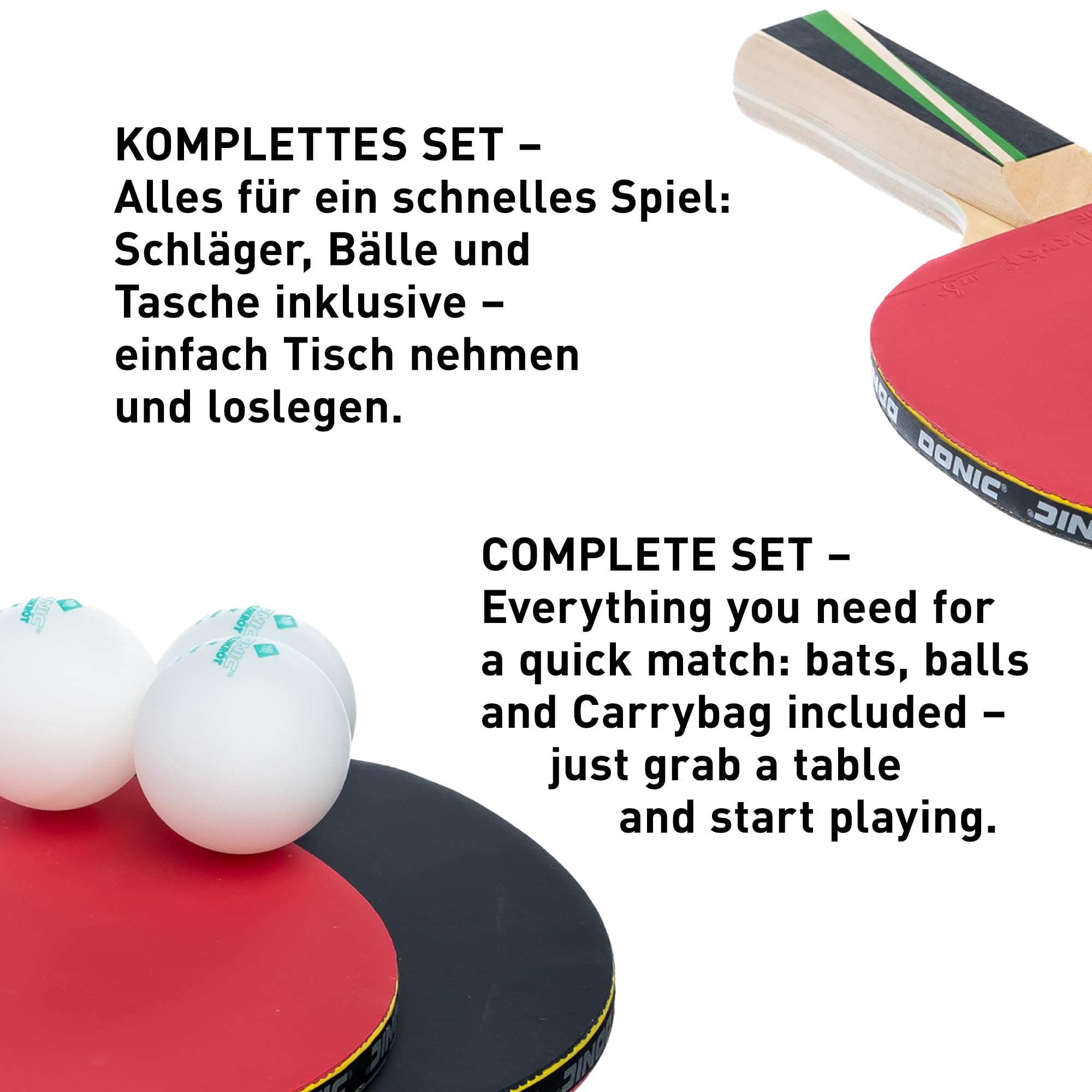 Donic-Schildkröt TT-Set TOP Teams 400 im Carrybag, 2 Keine Farbe