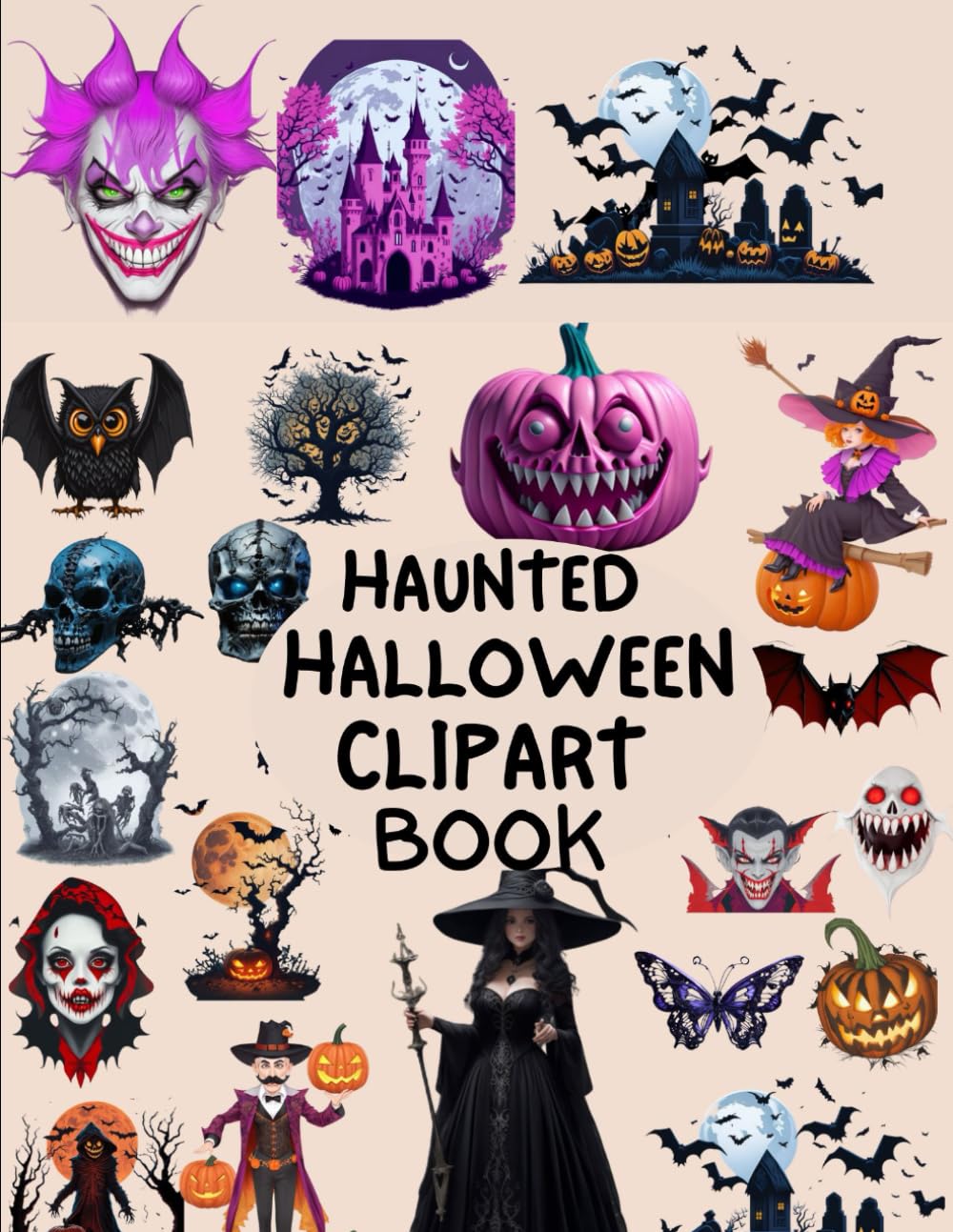 Halloween Clip Arts book , Spooky Halloween Picture book , Clipart collection for halloween: "Spooky Halloween Delights: Clip Art and Illustrations