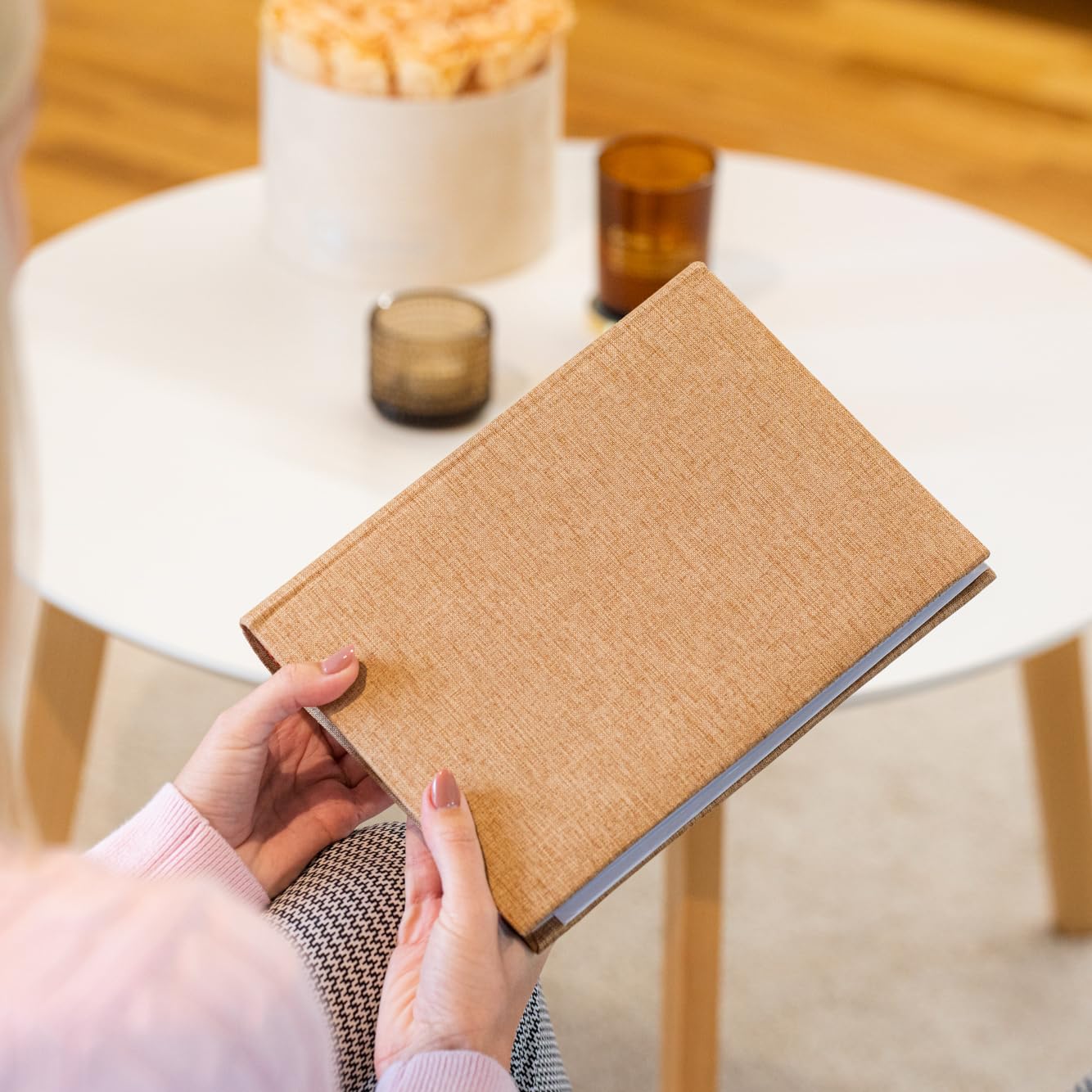 Álbum de fotos de lino para fotos de 6 x 4 pulgadas, resistente y duradero, con 300 bolsillos fáciles de usar, álbum de fotos encuadernado con espacio adicional para notas, idea de regalo para