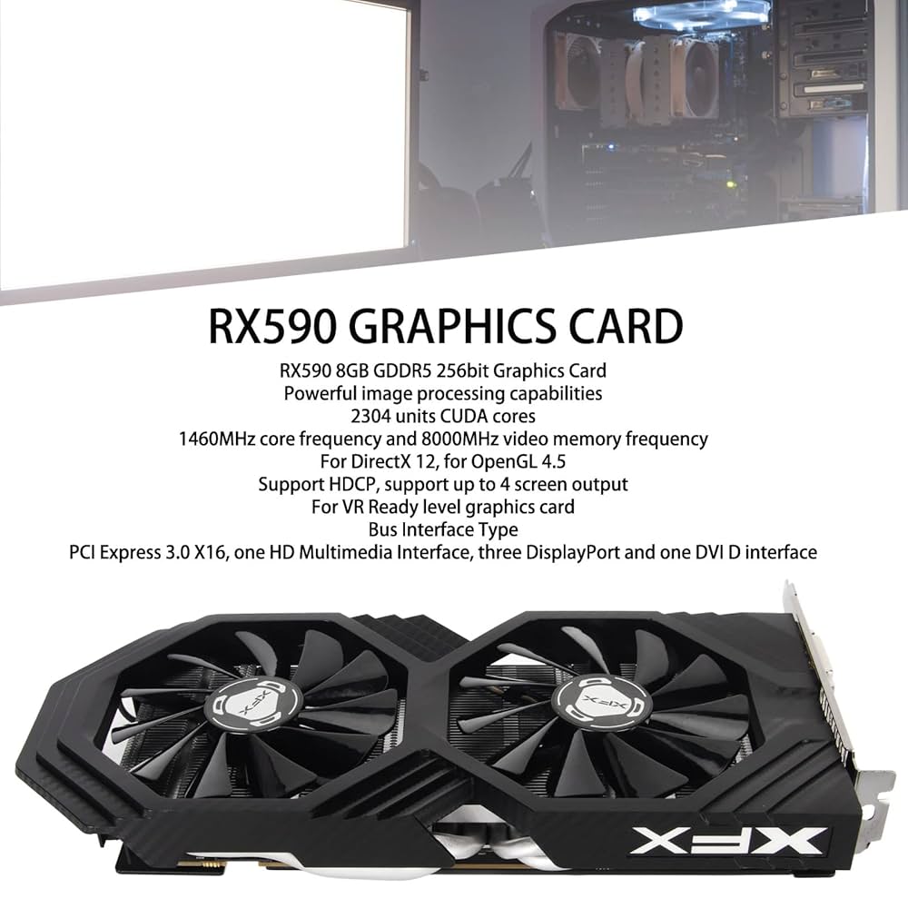 Amazon | Zunate Radeon RX 590 グラフィックスカード、8GB