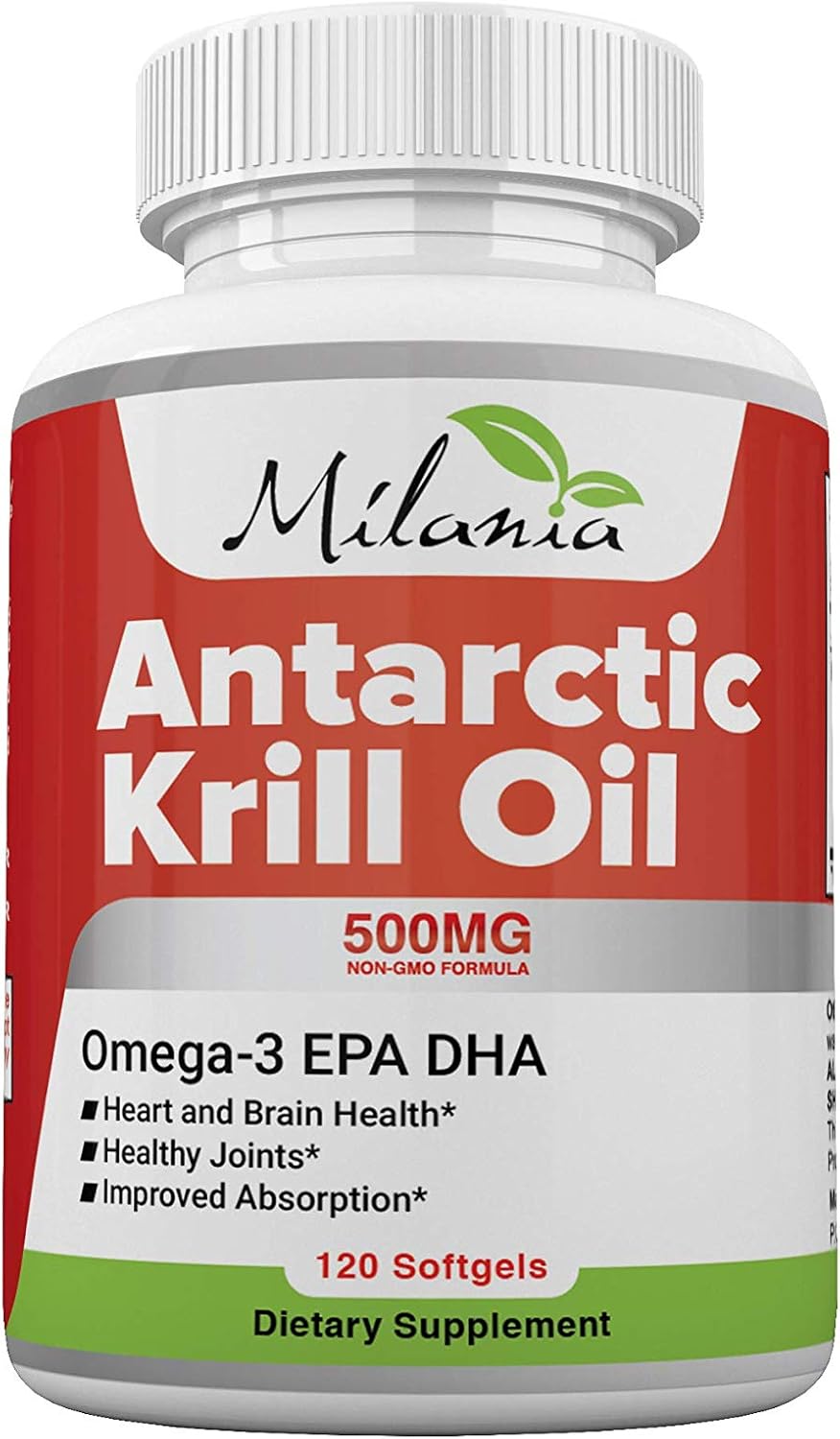 Aceite de krill antártico 120 cápsulas blandas Complejo omega3 EPA DHA y astaxantina apoya la