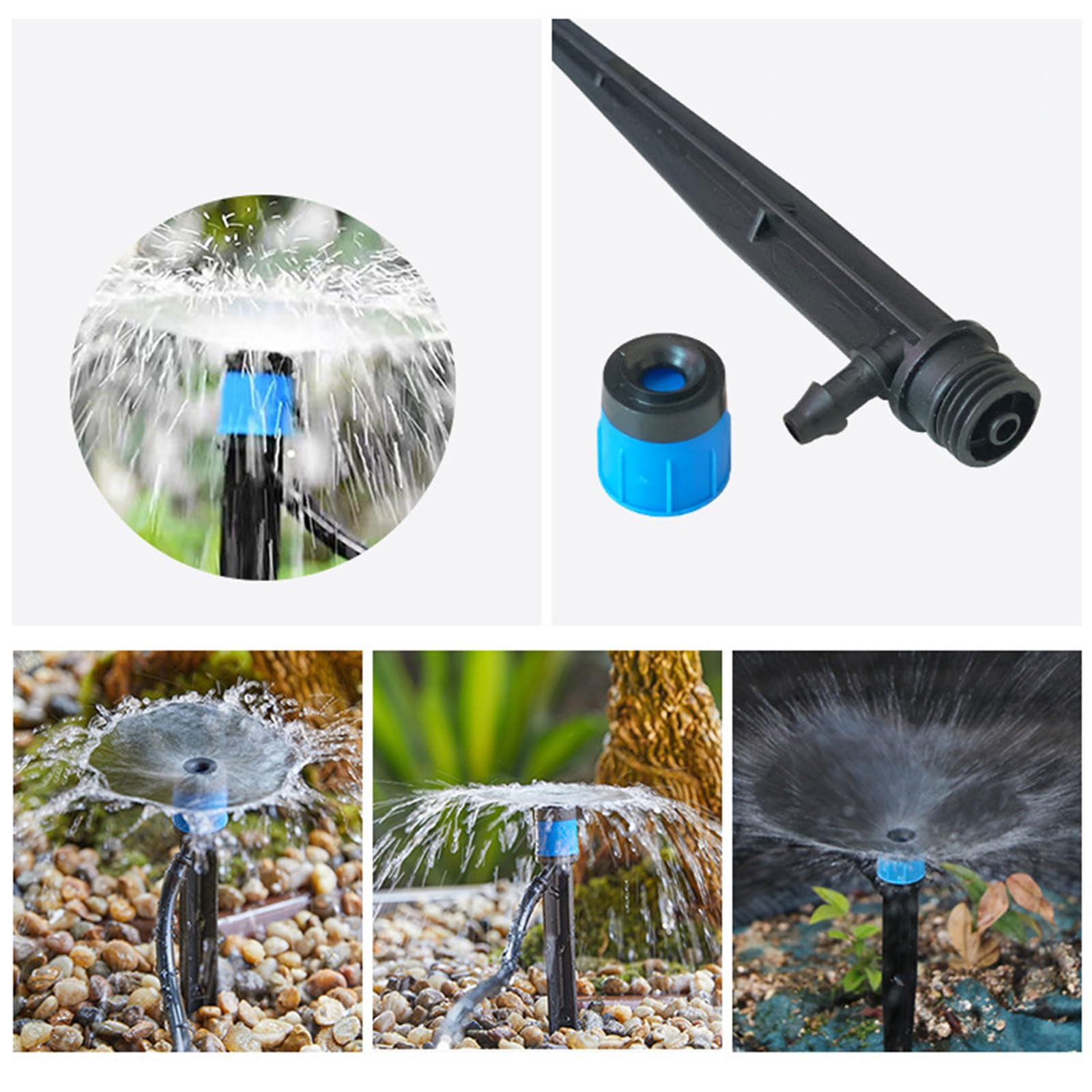 100 gocciolatori regolabili a 360 gradi, 8/5 fori, per irrigazione a goccia, serra, 8 fori, attrezzatura per paesaggio acquatico, accessori da giardino