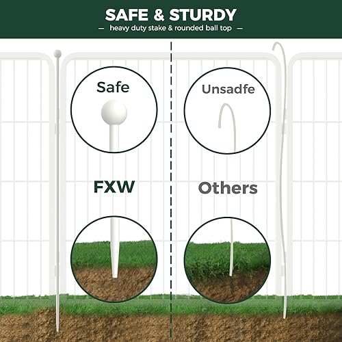 Miniatura 4 de FXW Rollick Unleashed corralito para perros en interiores, patio, campamento de casas rodantes, 40 pulgadas, 8 paneles para perros medianos y