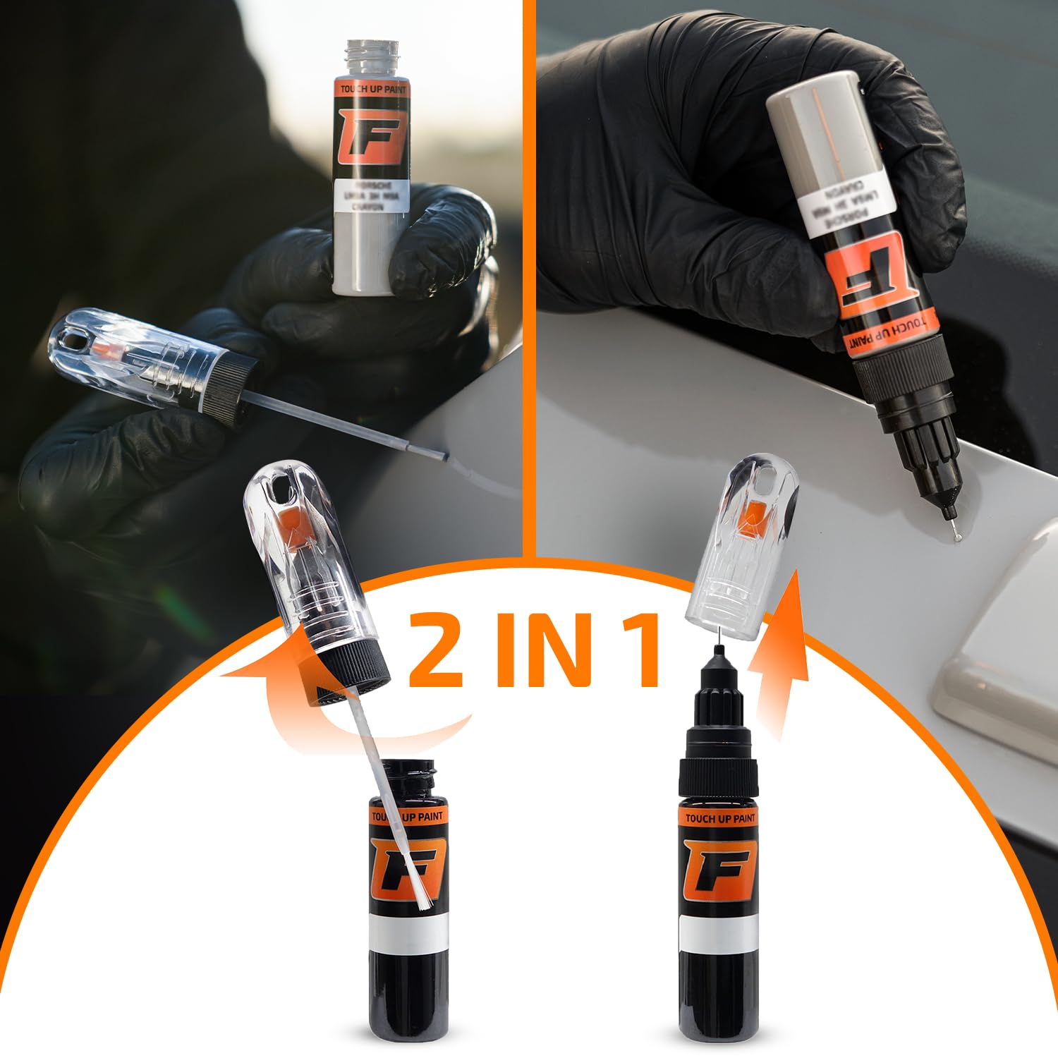 FIRANTO - Set di riparazione per vernice dell'auto, per Mazda 46 V, magmarot/Soul Red Crystal – 3 in 1, penna di riparazione 15 ml, vernice trasparente