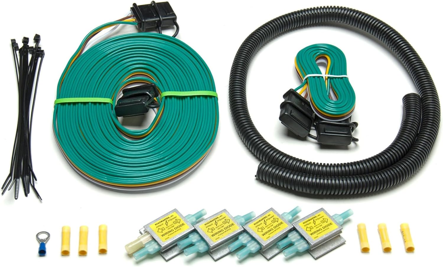 Roadmaster 154 Universal Towed Car Taillight Wiring Kit | Seamless Connectivity | Includes 6' Umbilical Cord with Matching 4-Way Flat Molded Connectors | Comprehensive Kit