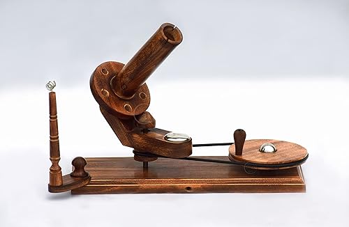 Bobinadora de bolas de hilo de madera operada a mano, tamaño grande, ideal para accesorios resistentes, ganchillo y tejidos.