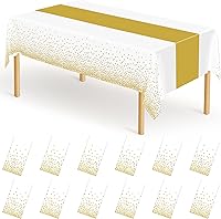 Vista 85 de QZYL 4 manteles de picnic con fundas de banco, manteles de plástico negro, 54 x 108 pulgadas, fundas rectangulares desechables impermeables