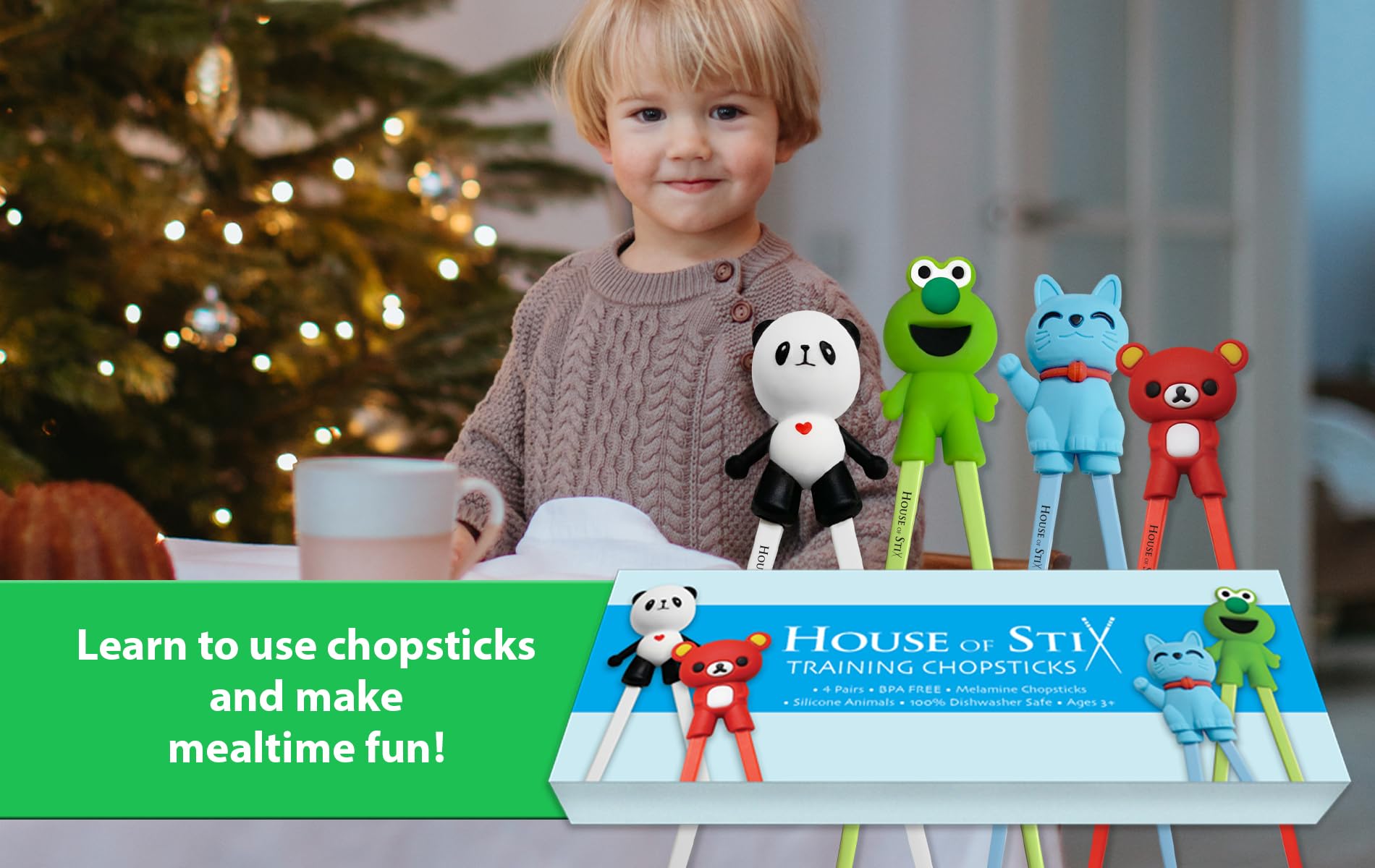 Kids Chopsticks with Finger Helpers - Learn Fast! -2