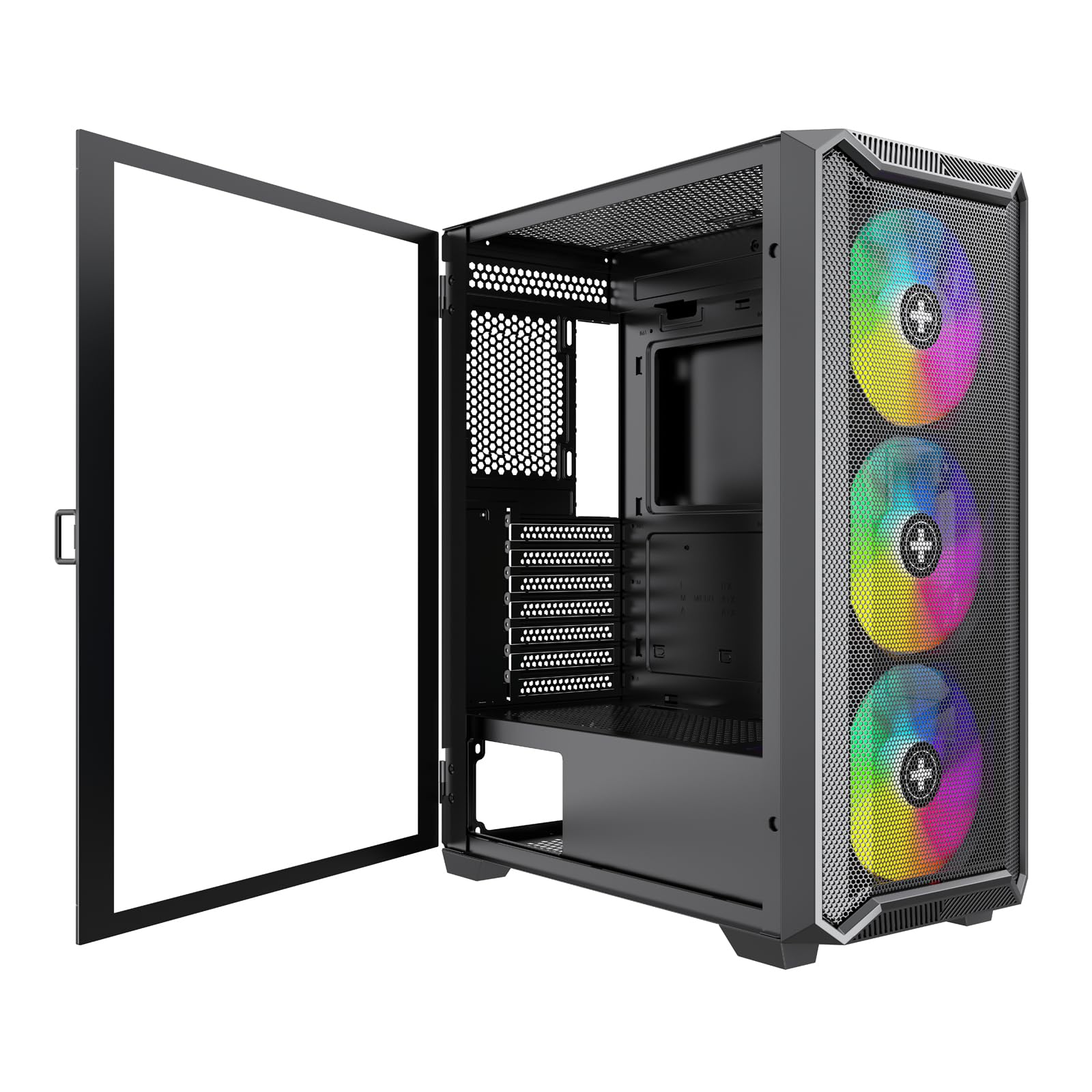 Xilence X613 XILENT Blade II Boîtier PC Gaming, 3X Ventilateurs ARGB 120 mm, Tour Moyenne ATX (Midi Tower), Panneau Avant Mesh pour Un Excellent Airflow avec Carte de contrôle PWM/ARGB