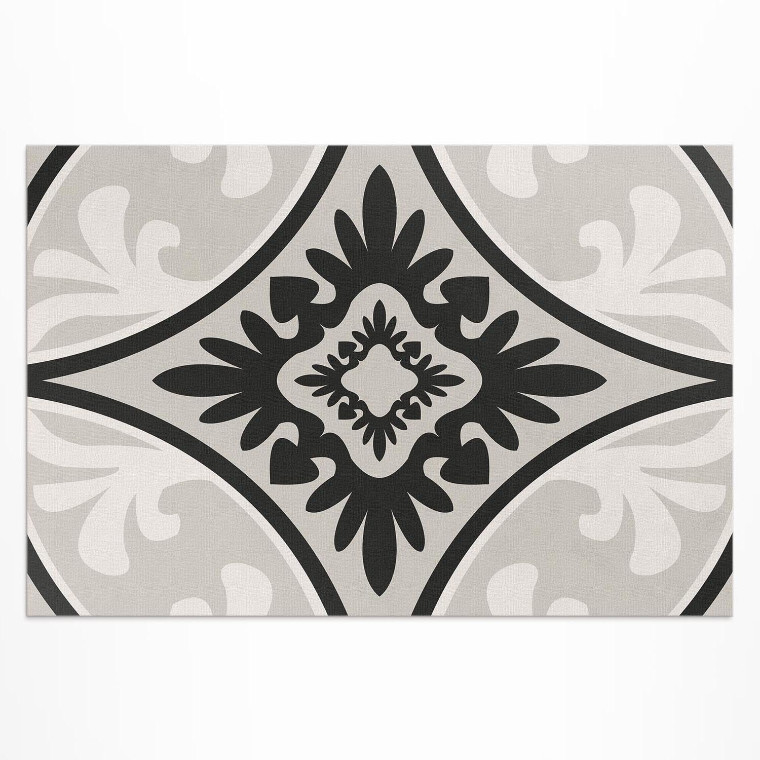 Tapis de jardin extérieur PVC imperméable 140x210 pour décoration terrasse et balcon