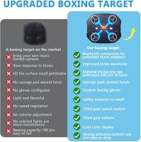 MeYuxg Bluetooth Zenés Boxzsák Fali Edzőgép Kesztyűvel Felnőtteknek és Gyerekeknek 7