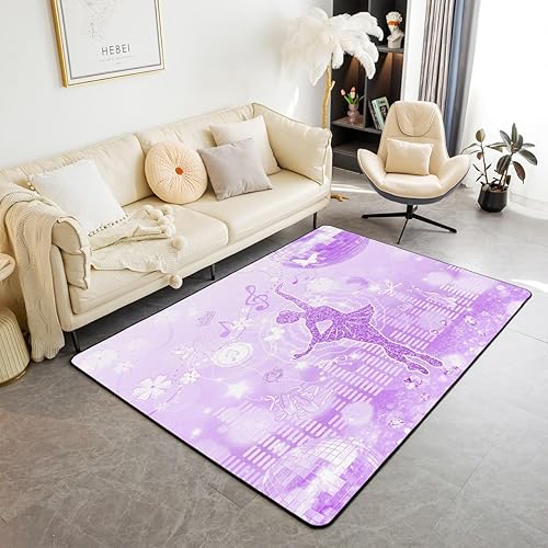 Miniatura 34 de jejeloiu Alfombras con estampado de radio Boombox para sala de estar, dormitorio, para niños y niñas, alfombra decorativa retro de 3 x 5 pies, Azul