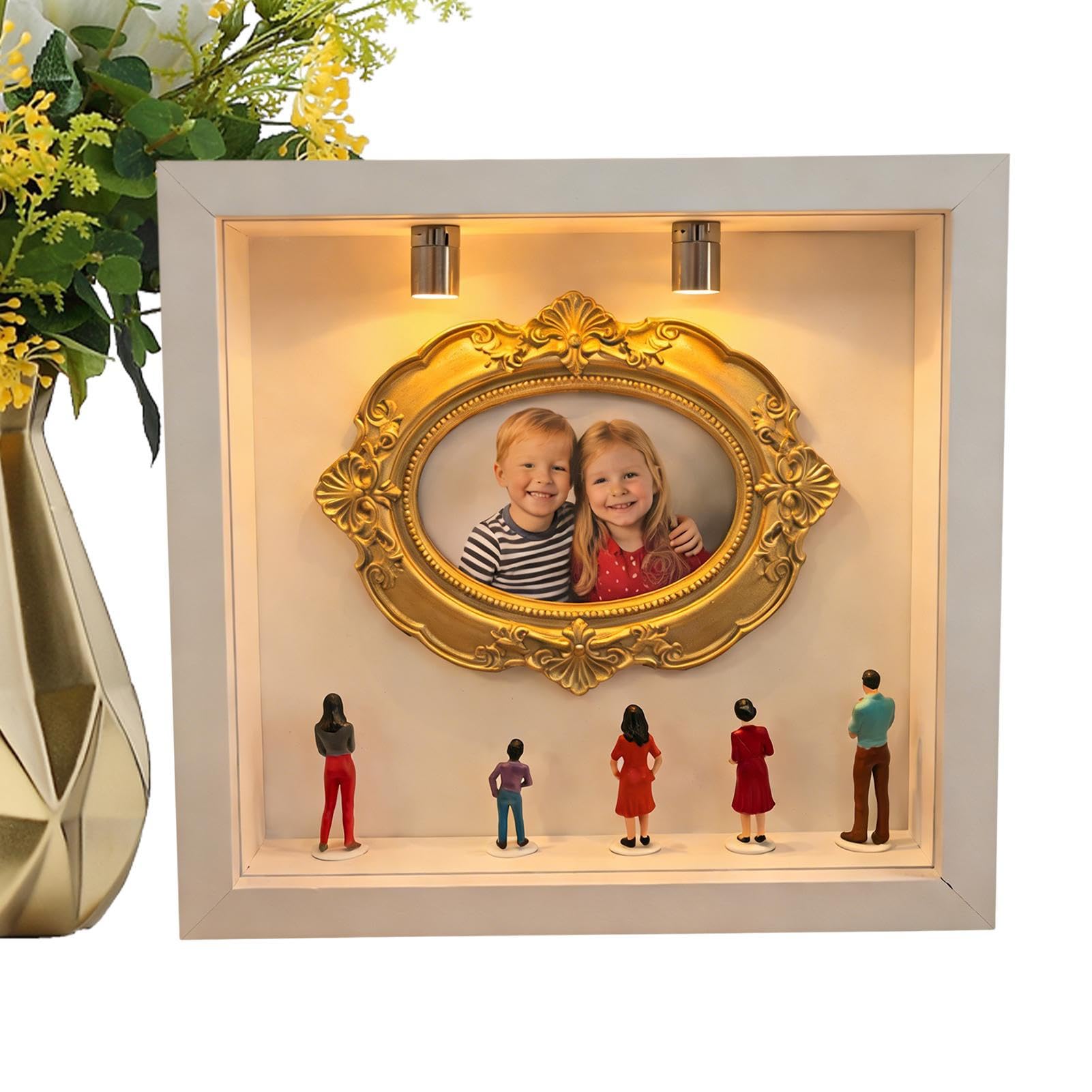Mini museo para bricolaje familiar que decora bodas y salones con siluetas