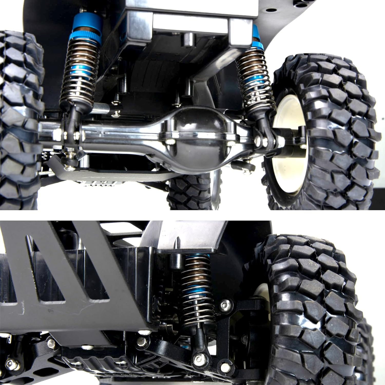 1/10 70mm RC Oil filled Shock Absorbers kit for Tamiya CC01 WR-02 Axial SCX10 D90 HPI HSP 1/10 Crawler Car Buggy Car Upgrades Replace Parts (Blue)