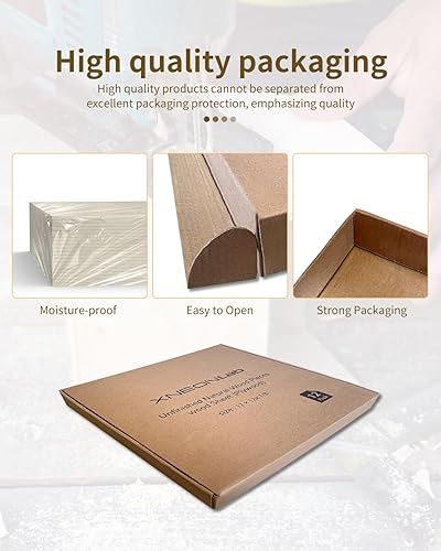 Miniatura 6 de XNEONLab Hojas de madera contrachapada de tilo, paquete de 12 unidades de 12 x 12 x 18 pulgadas, piezas de madera para manualidades sin terminar