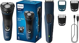 PHILIPS Electric Shaver For Men- S1151/03 & PHILIPS Battery Powered Skinprotect Beard Trimmer - BT1232/18, Blue