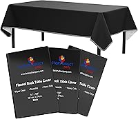 Vista 42 de Manteles de vinilo con reverso de franela, color sólido, calidad premium, impermeables., Plástico, Blanco