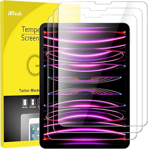 JETech Protector de pantalla para iPad Pro de 11 pulgadas (modelo 2022202120202018), iPad Air 54 20222020 de 10.9 pulgadas, compatible con Face ID,