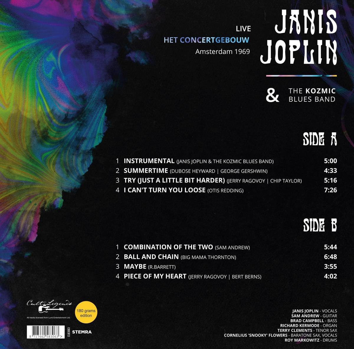 Live Het Concertgebouw Amsterdam 1969 - Janis Joplin & The Kozmic Blues Band