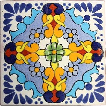 6x6 4pcs Primavera Talavera Mexican Tile