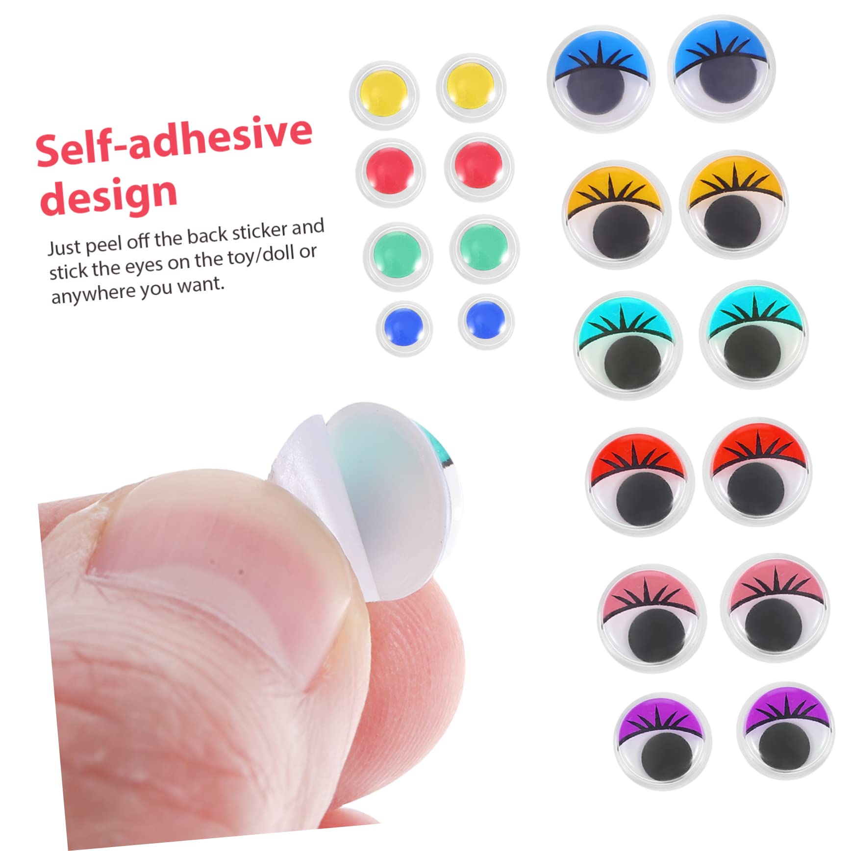 Angoily Wiggly Eyes for Crafts 600pcs Self-Adhesive for Boys and Girls DIY Projects