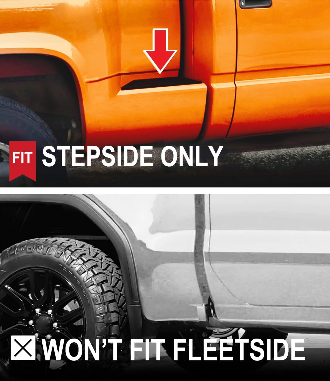 Tiptop Soft Tri-Fold Tonneau Cover Truck Bed for 1993-2004 Ranger with Flareside/Stepside 6ft Bed (72") | TPX3 | Not for Fleetside |