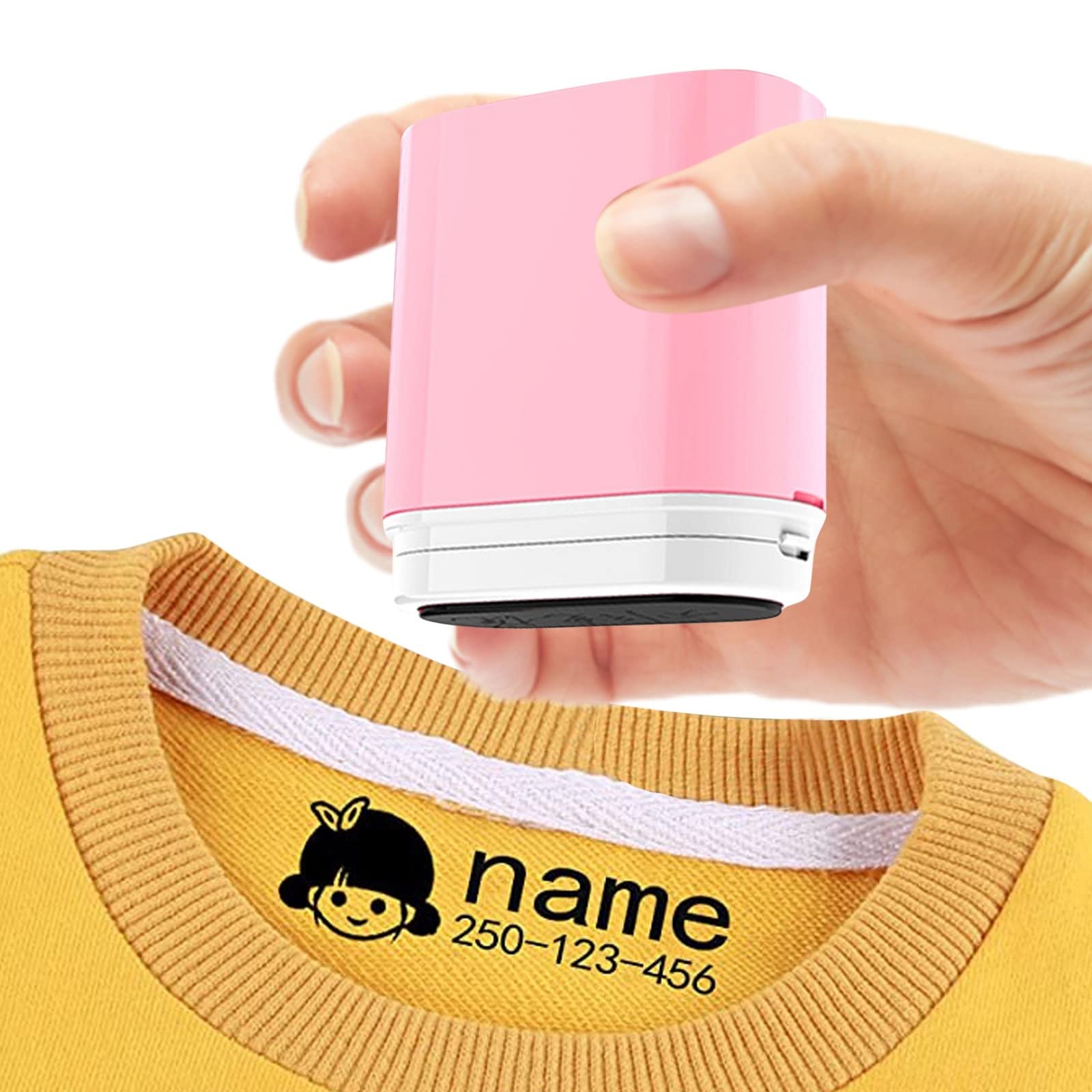 Personalized Waterproof Stamp Personalized Name Stamp Self Inking Kid Name Stamp Custom Seal Kid Label School Waterproof Clothe Stamp Stamper Multipurpose Children's Clothing Labels (B)