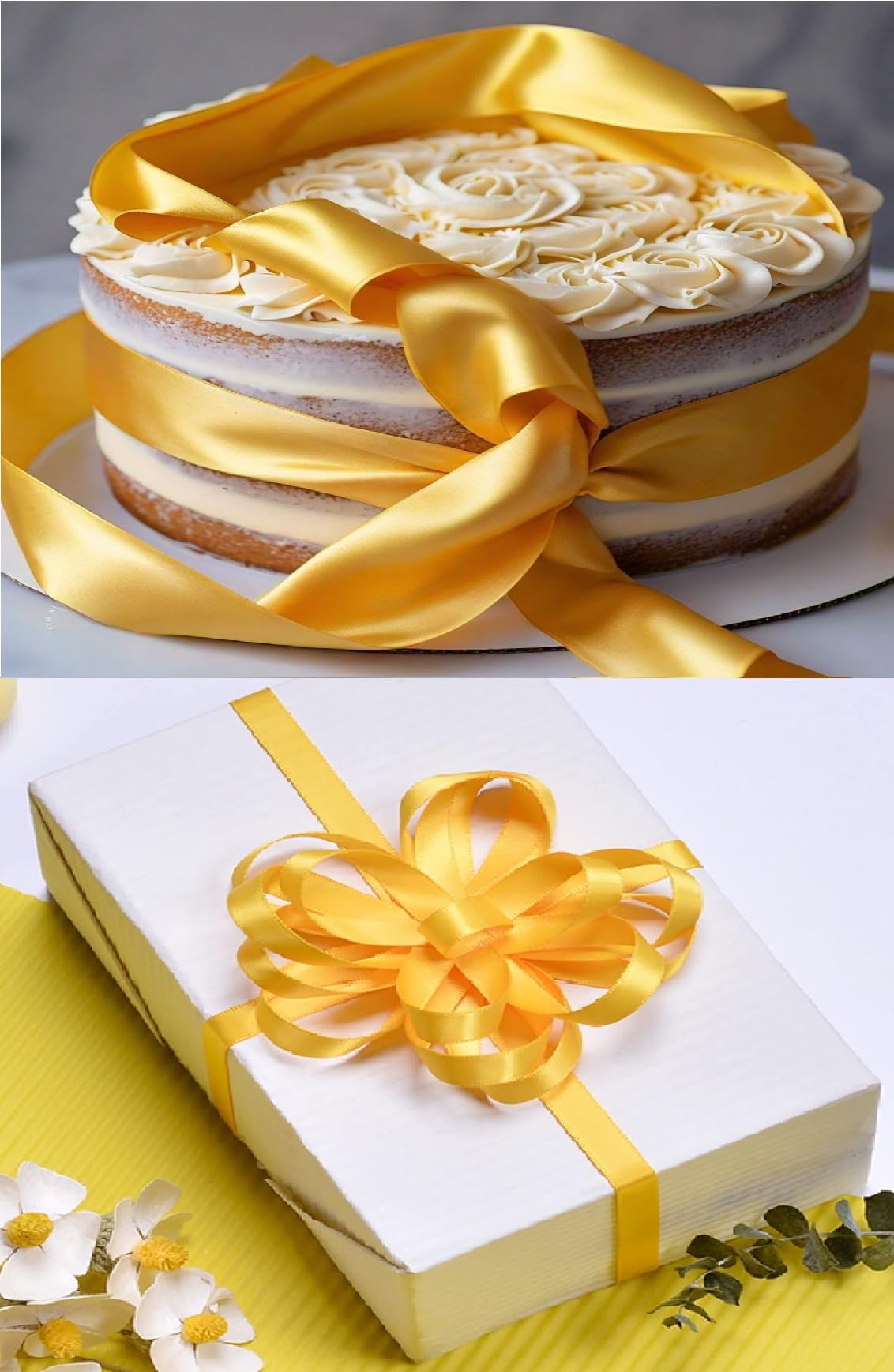 Double Sided Satin Ribbon 25mm x 10 Meters (Off White) for Gifts Wrap Sew Party, Decorations Events Dress Wedding Christmas Crafts, Bows Car, Balloons Hairs, DIY, Bouquets, Cake More — view 161