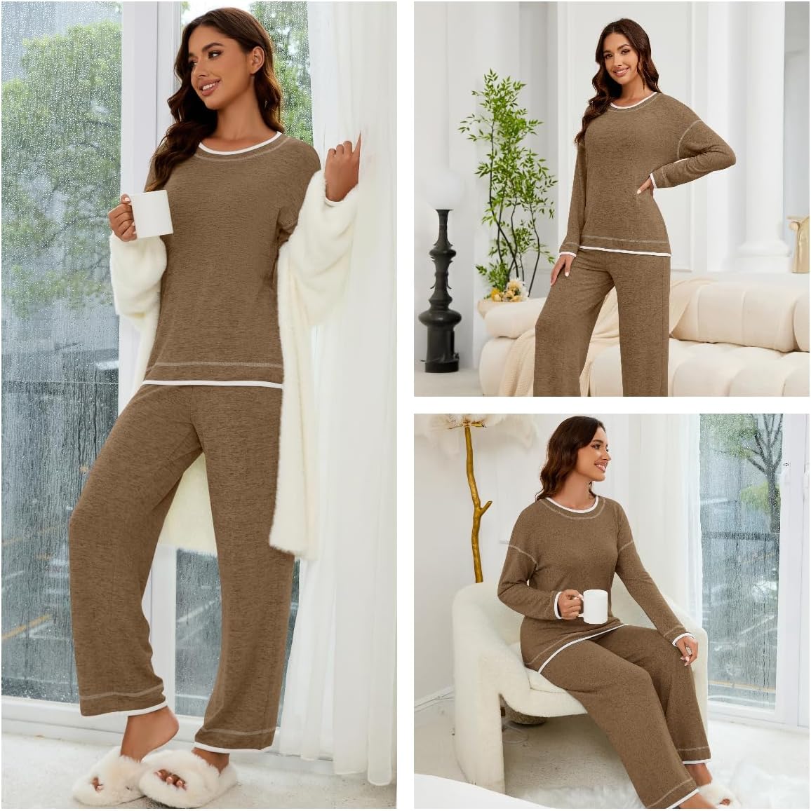 Blooming Jelly Womens Pajamas 2 Piece Lounge Set Cute Pajama Set Fall Pockets 2025 Pjs - Image 5