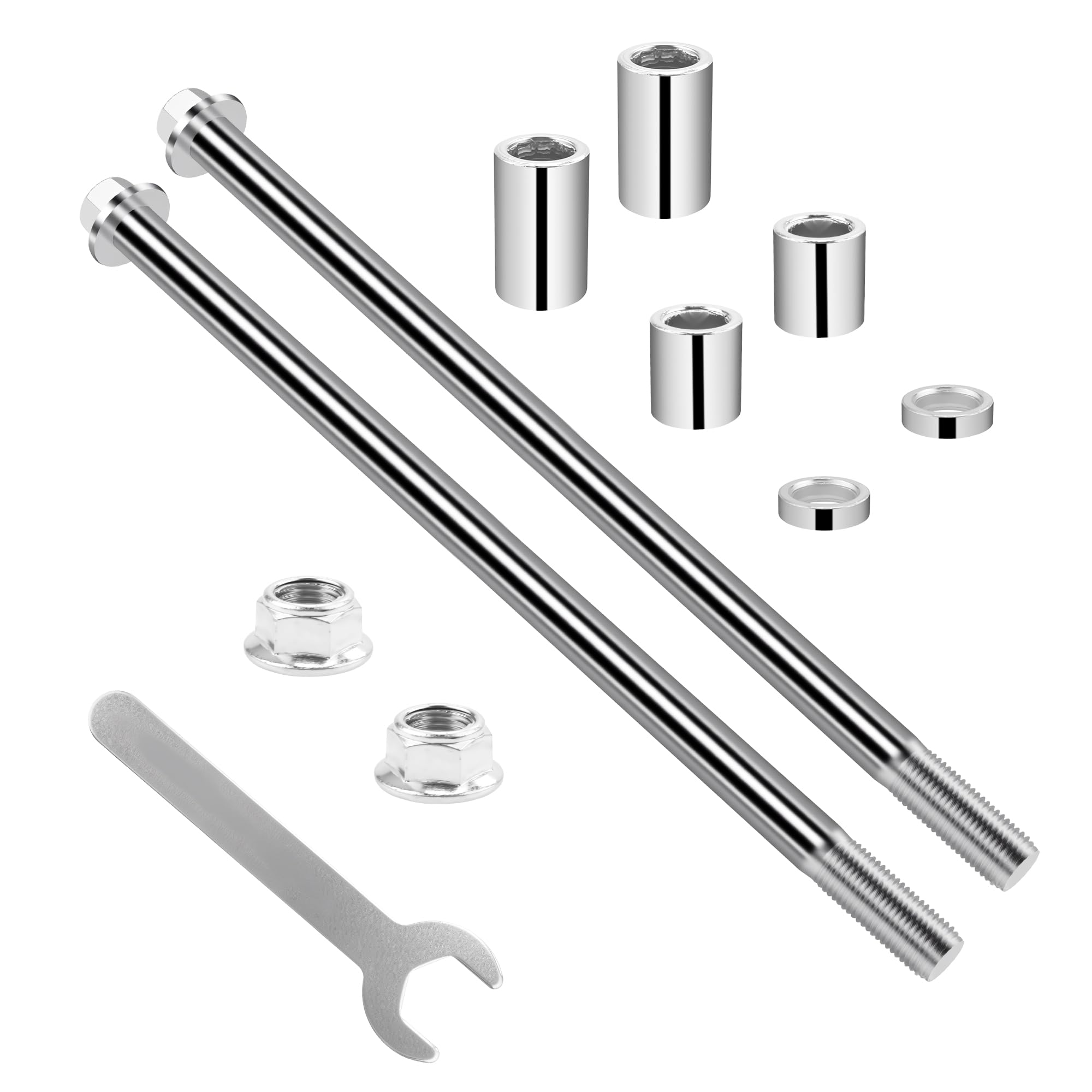 12mm 245mm Front Rear Wheel Axle with Bushing 30mm 20mm 5mm Compatible with 50cc 110cc 125cc Dirt Bike Moped Scooter QUAD ATV Mini Bike Parts 2PCS