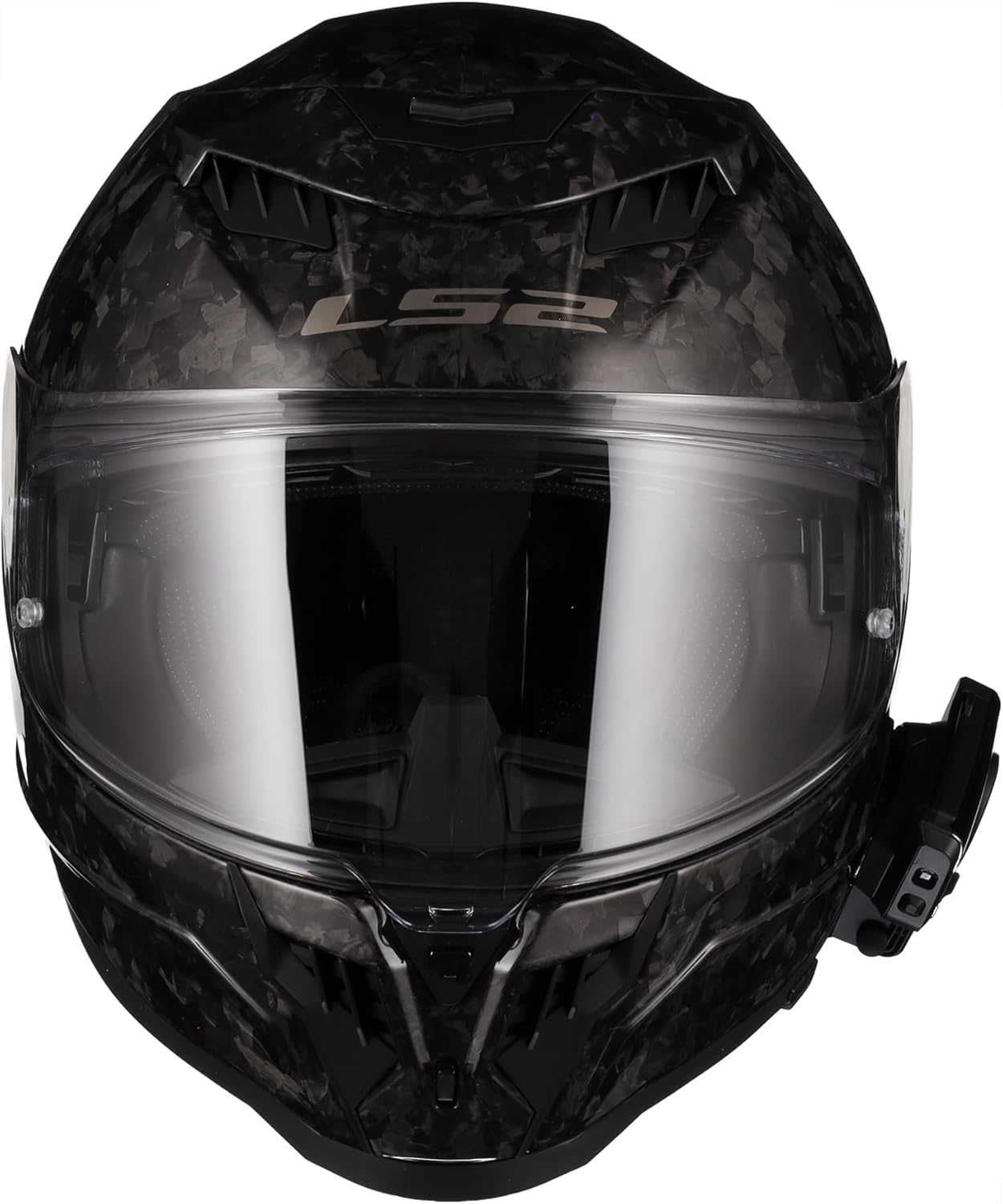 LS2 Helmets Dragon Carbon Full Face Helmet with Preinstalled Sena 60S Mesh Bluetooth Headset
