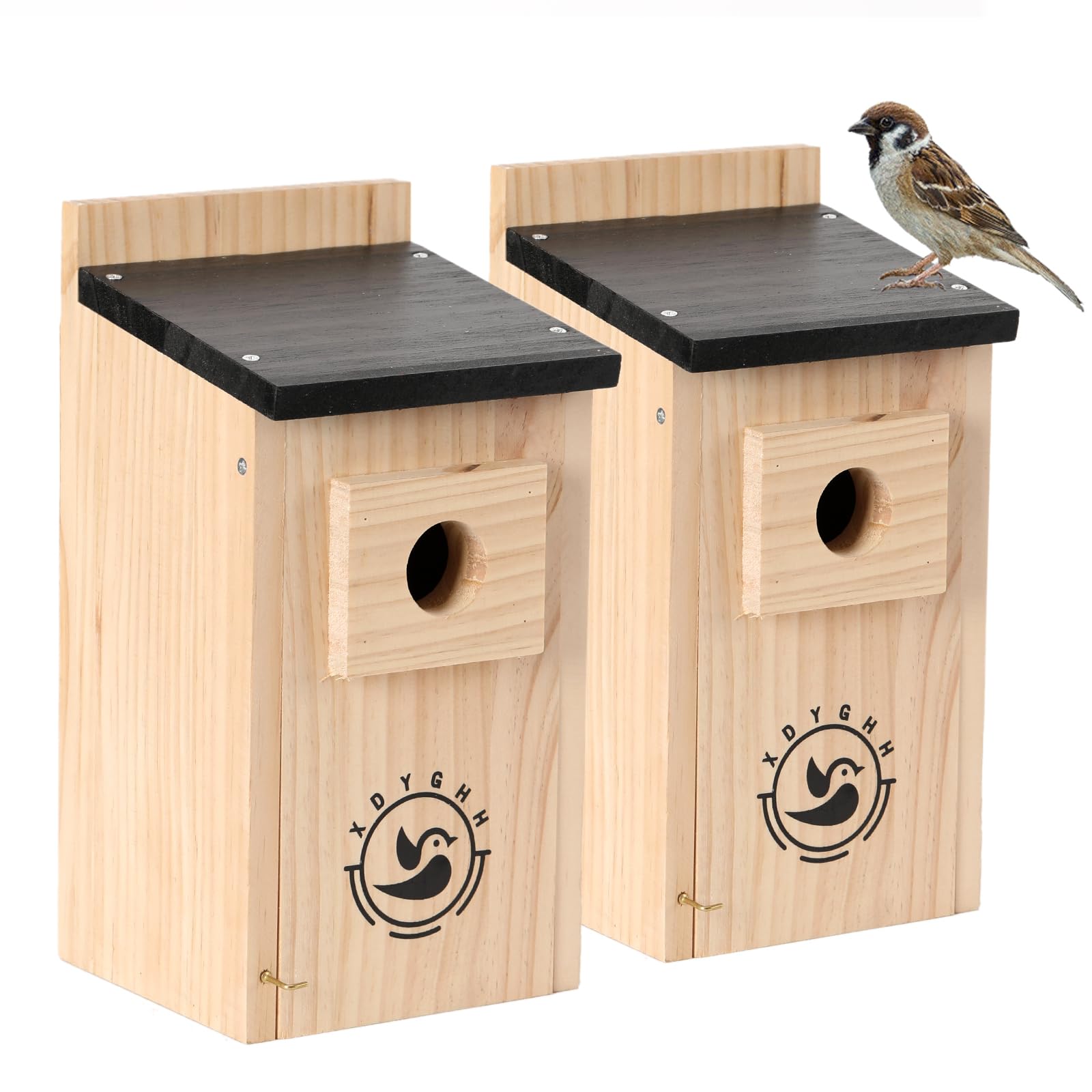 2 Pack Bird Houses for Outside,Bird House kit,Hummingbird House,Blue Bird House Outdoor Wren Swallow Finch