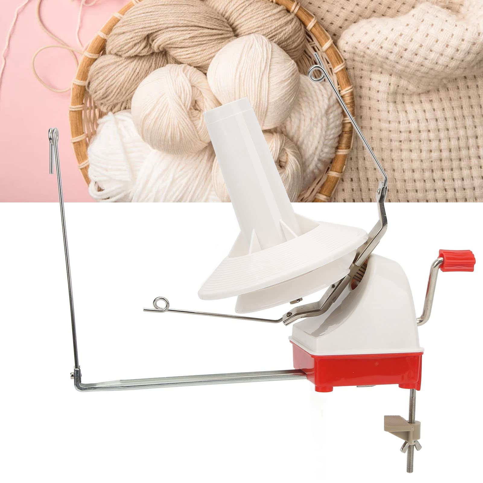 NDNCZDHC Yarn Winder, Yarn Ball Winder for Crocheting, Yarn Cake Winder with Desktop Fixing Plate, Yarn Spinner Wool Winder for Knitting