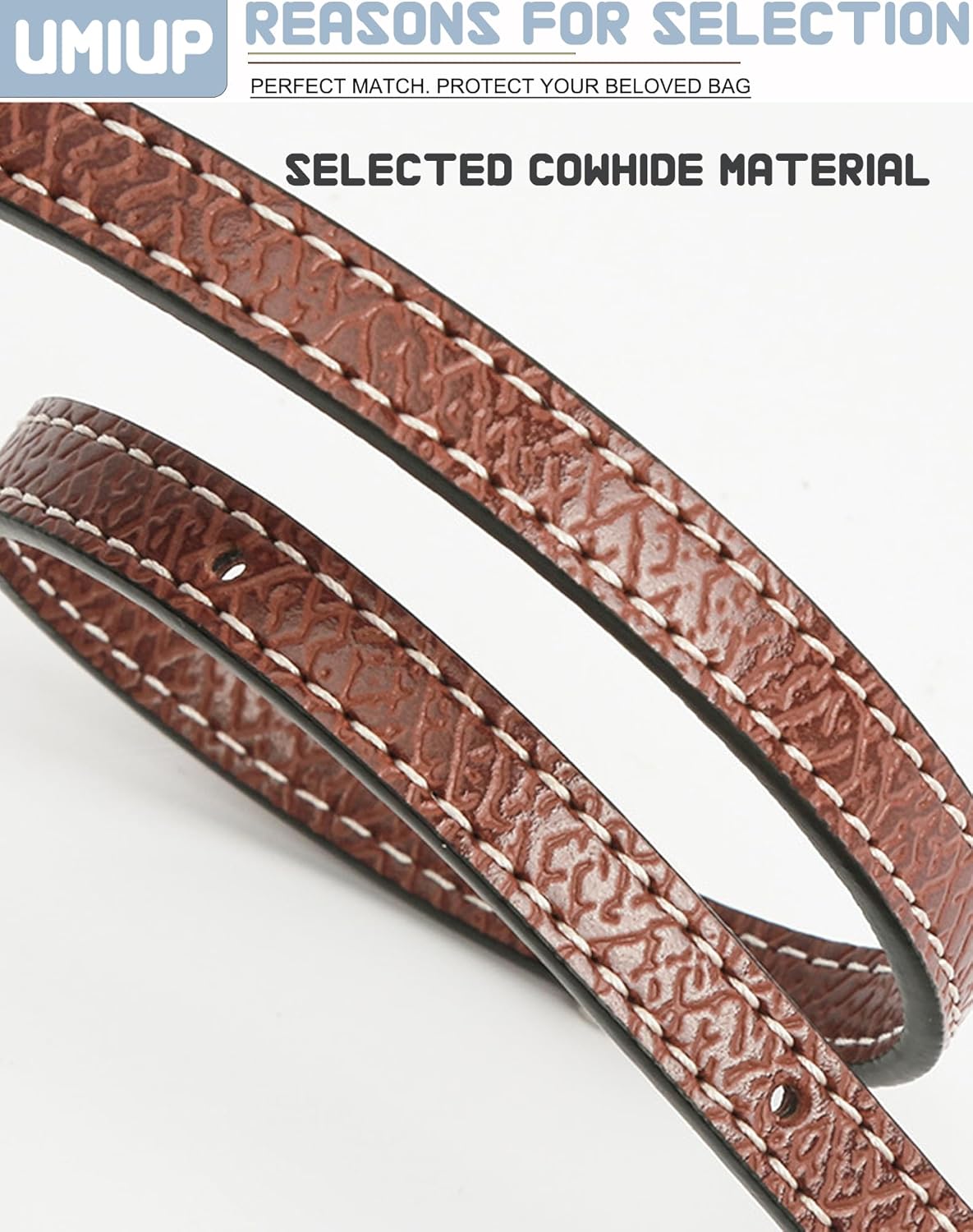 Crossbody Strap for Longchamp Mini Bag, Leather Handbag Shoulder Strap Kit Adjustable for Mini Longcamp Tote Bag - Image 6