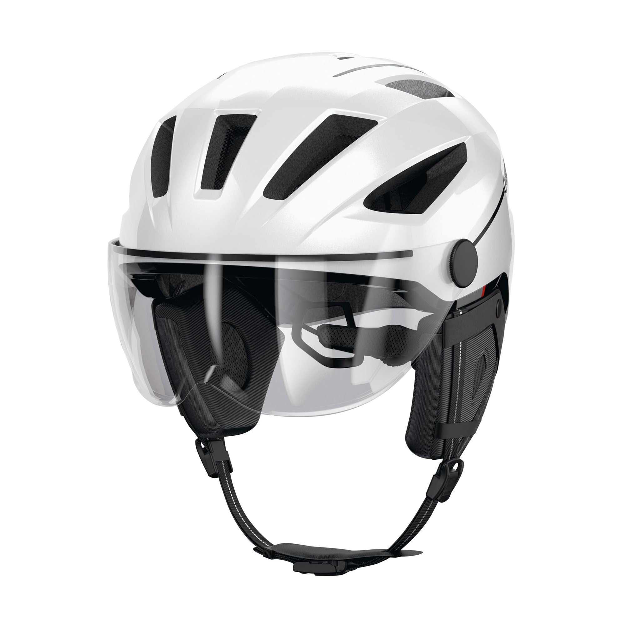 Casco urbano ABUS Pedelec 2.0 ACE - Casco de bicicleta con luz trasera, visera, protección para lluvia, almohadillas para los oídos - Para hombre y mujer