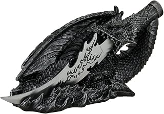 Saurian Athame Decorative Dragon Fantasy Knife with Hand Painted Holder
