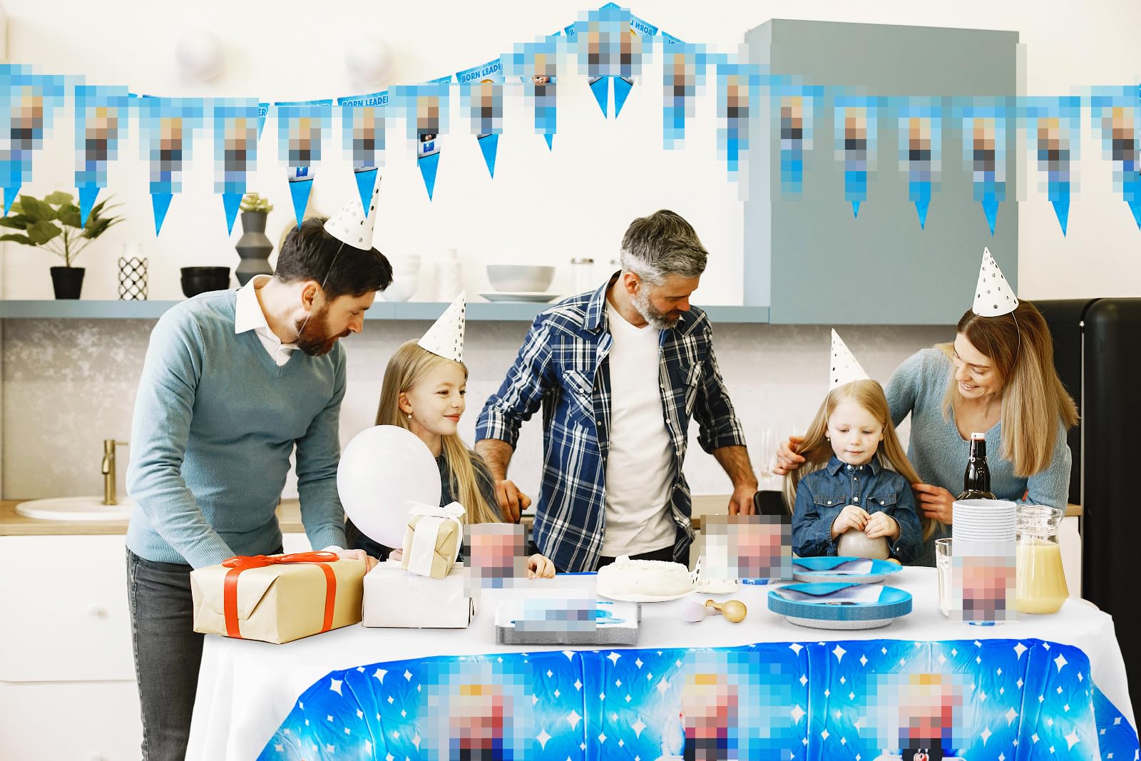 Set Compleanno 62 Pezzi - Stoviglie, Tovaglia, Piatti, Tazze, Tema Festa, Per Bambini - Foto 12