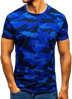 FRER Graphic T Shirt,3D Printing Graphic T Shirts For Men/Summer Casual Shirts/Blue Camouflage Print Graphic T-Shirt/Crew Neck Shirts For Teens Short Sleeve Blouse Tops