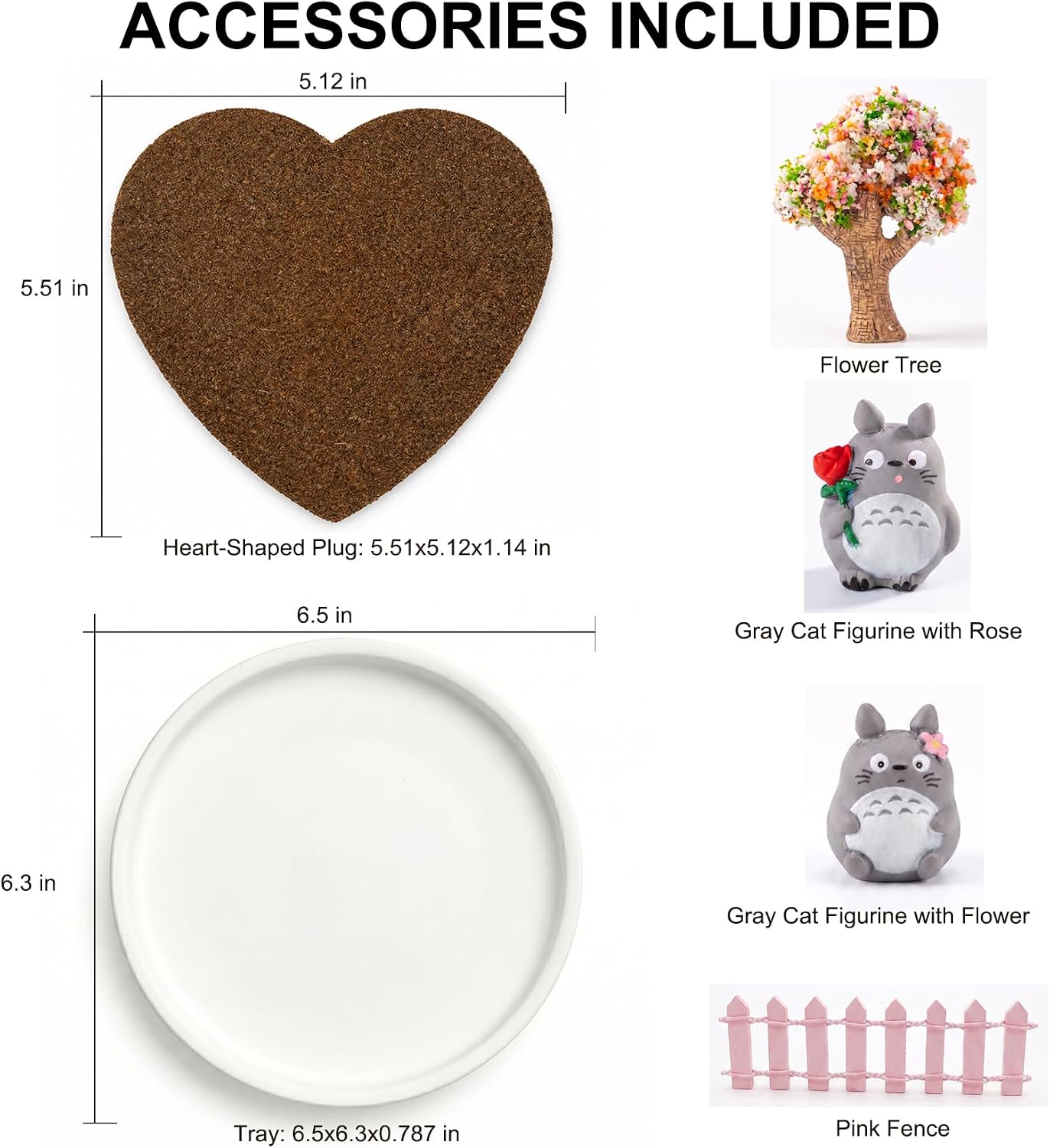 Plant Growing Kit, Heart-Shaped DIY Mini Garden with Peat Moss & Coco Coir, Tray and Cute Decorations, Indoor Gardening Gift for Plant Lovers, Women and Beginners