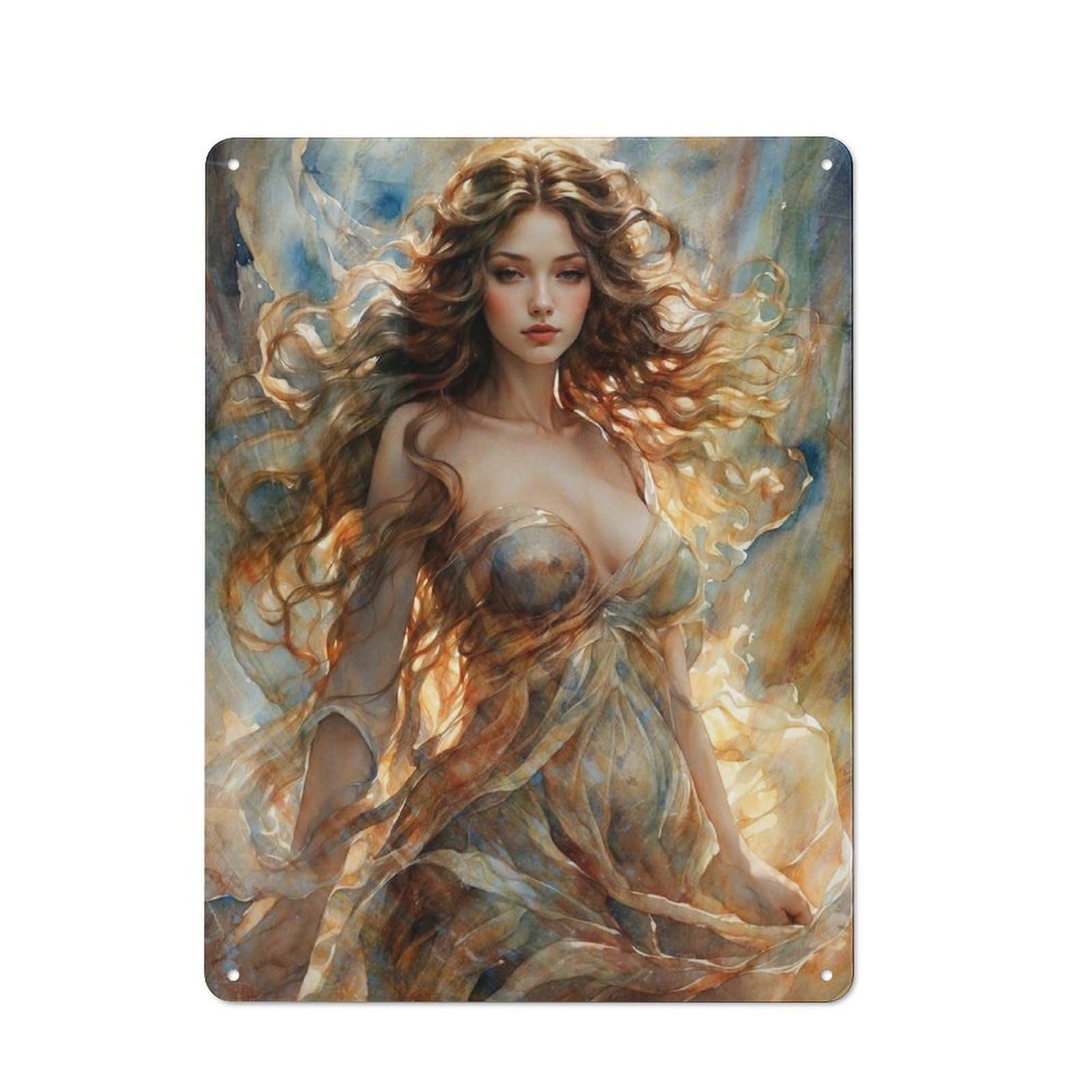 Goddess of Fertility Retro-style Metal Plaque 40x30cm for Garage Or Workshop, for Garage, Workshop And Man Cave Decoration