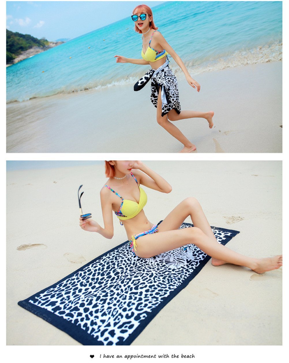 Telo Mare In Microfibra Extra Large - 150x70 Cm, Leggero E Multiuso - Foto 8