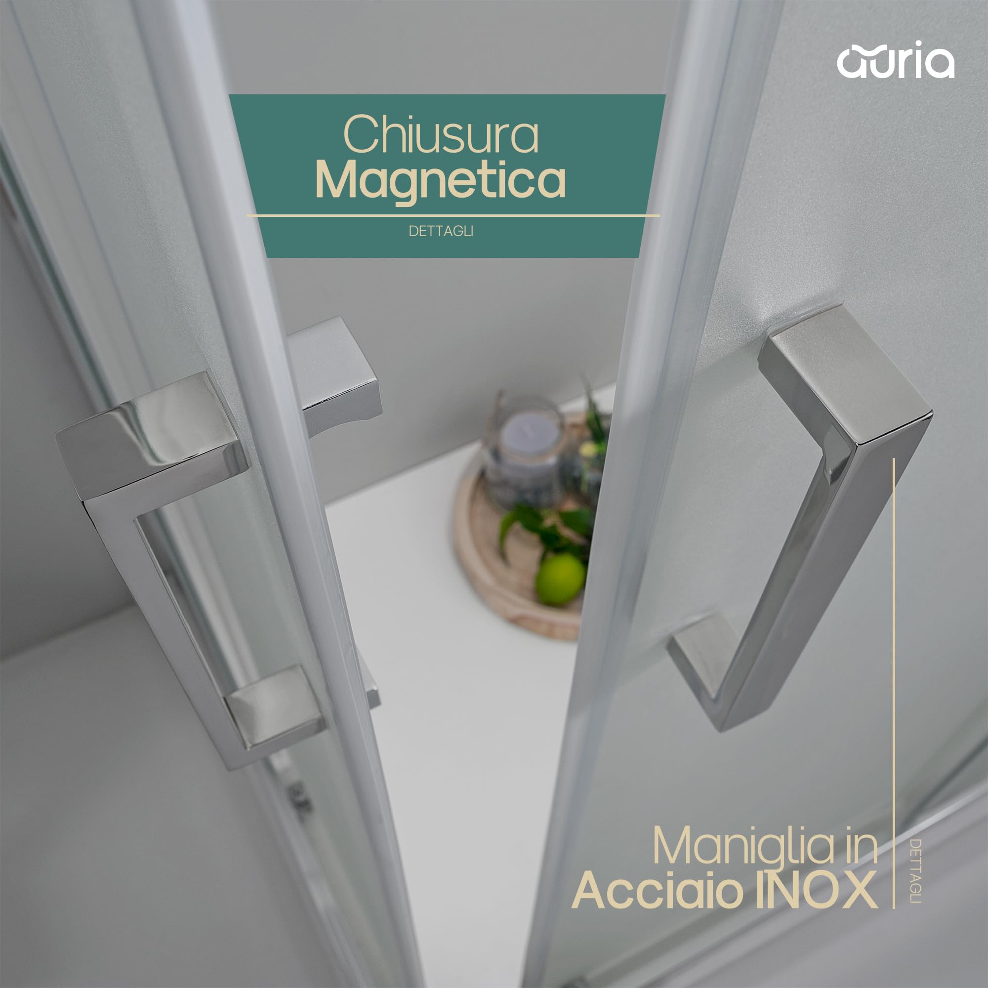 Box Doccia Angolare 70x90 cm - Cabina Doccia con Porta Scorrevole Vetro Temperato 6mm,Opaco e Anticalcare con Profilo in Alluminio Cromato e Chiusura Magnetica - Facile da Installare e Pulire