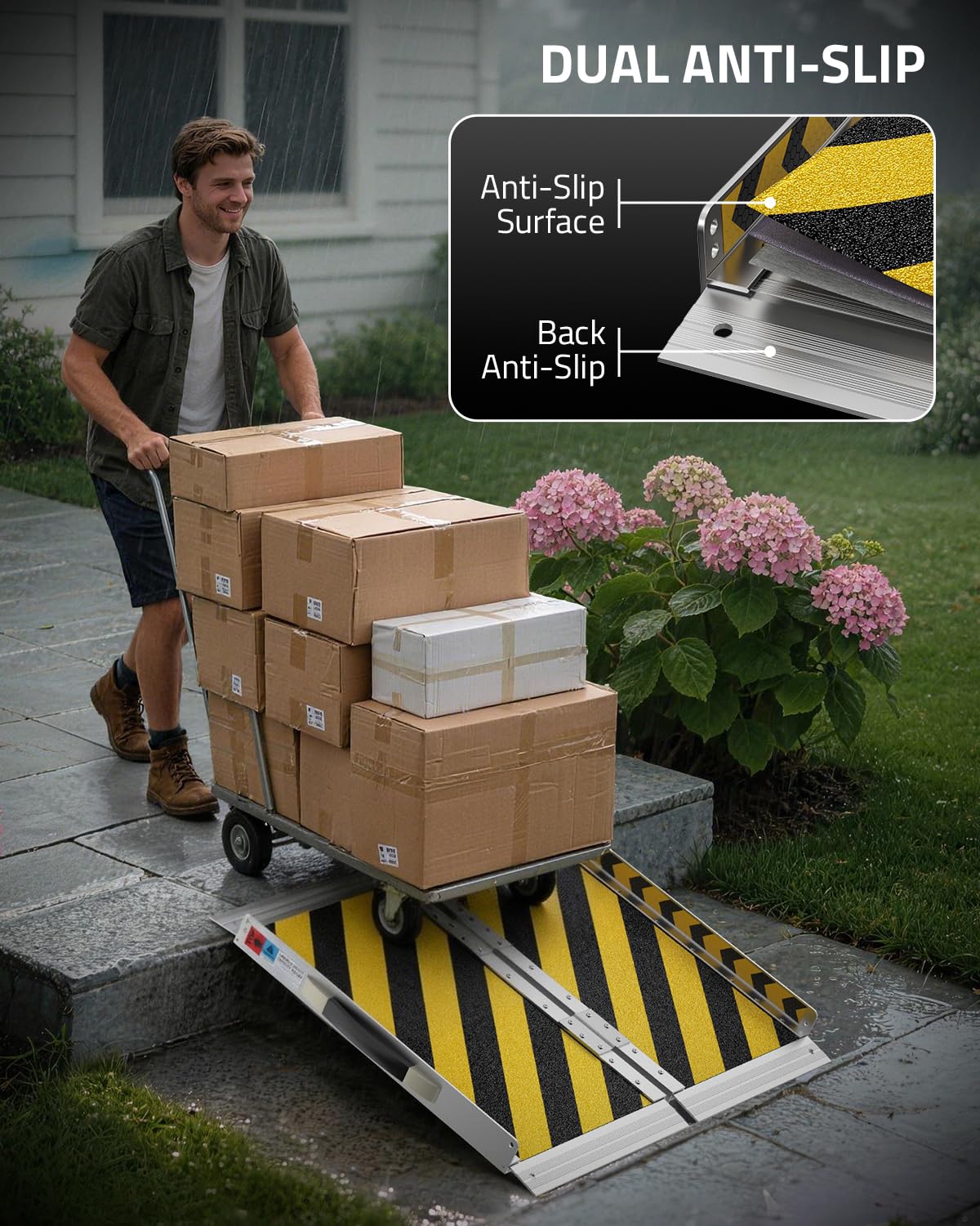 Portable Wheelchair Ramp - 2FT, 800LBS Capacity -6 Portable Wheelchair Ramp - 2FT, 800LBS Capacity -6