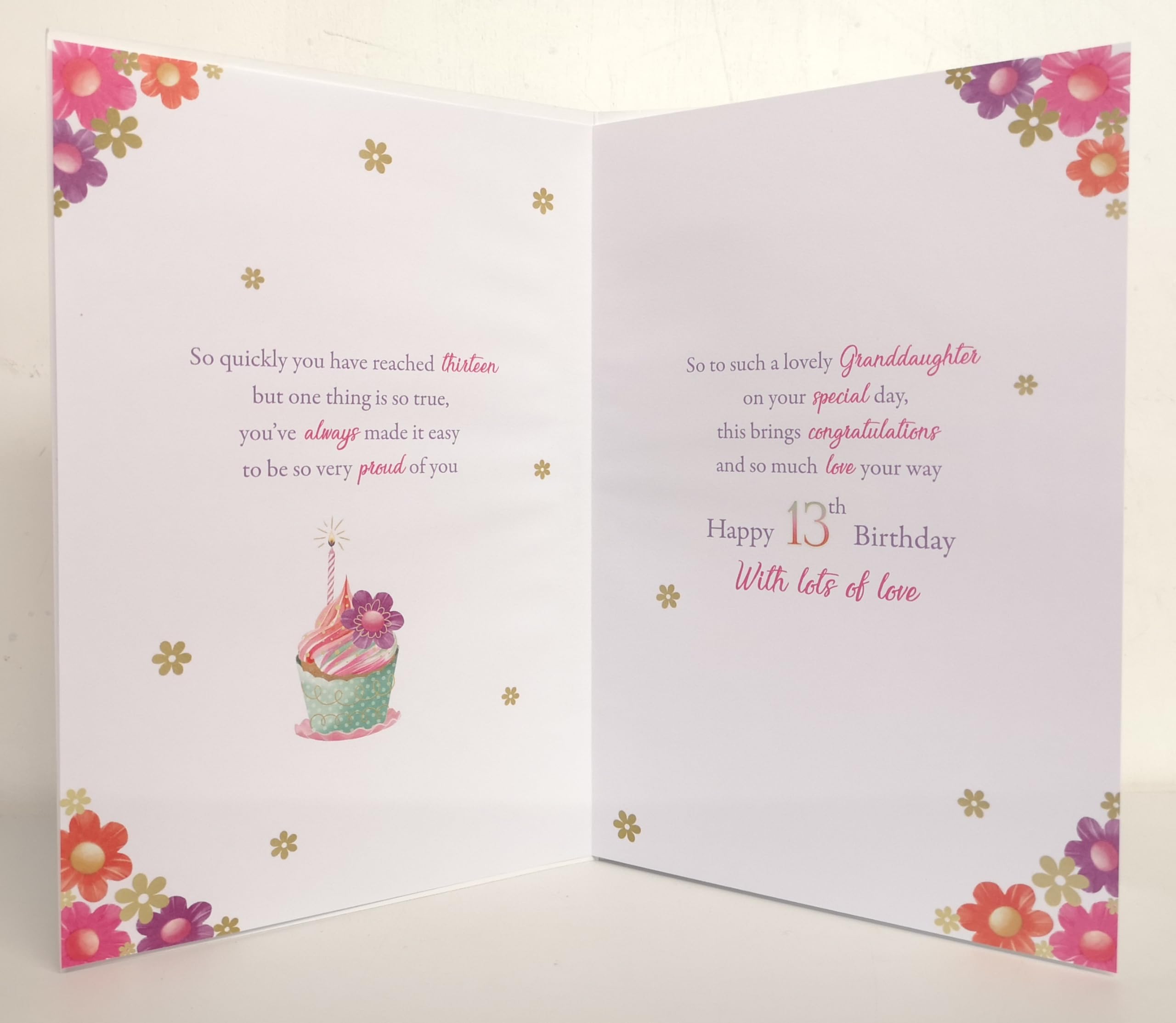 To A Special Granddaughter 13th Birthday Card Great Quality Large Card 9x 6