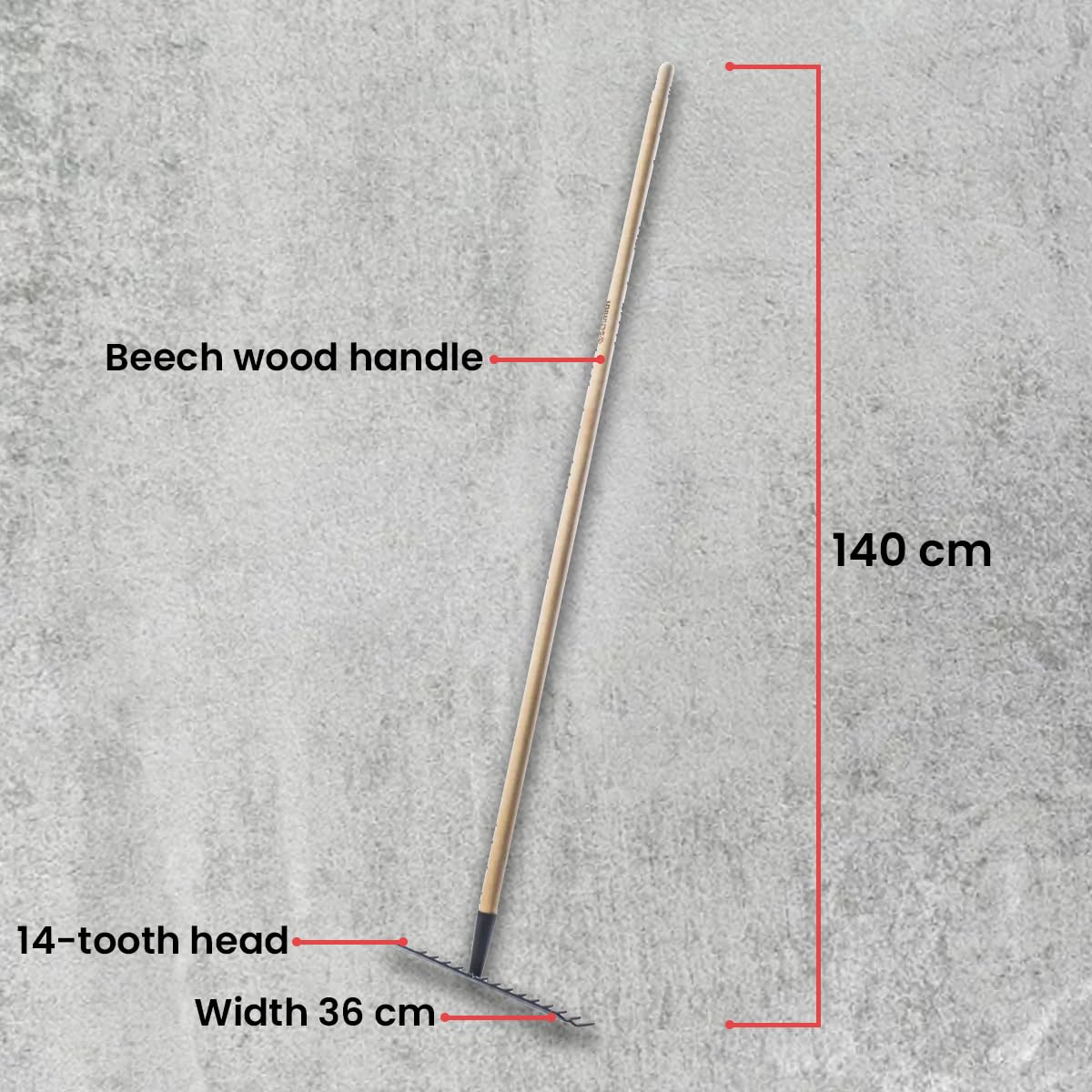 Spaten, Grabegabel, Gartenhacke - Gartengeräte - Gartenwerkzeug Set - Gartenzubehör - Robuste Konstruktion für Gartenarbeiten, Gartenpflege, Graben & Umgraben, Ergonomische Griffe- 4-teilig