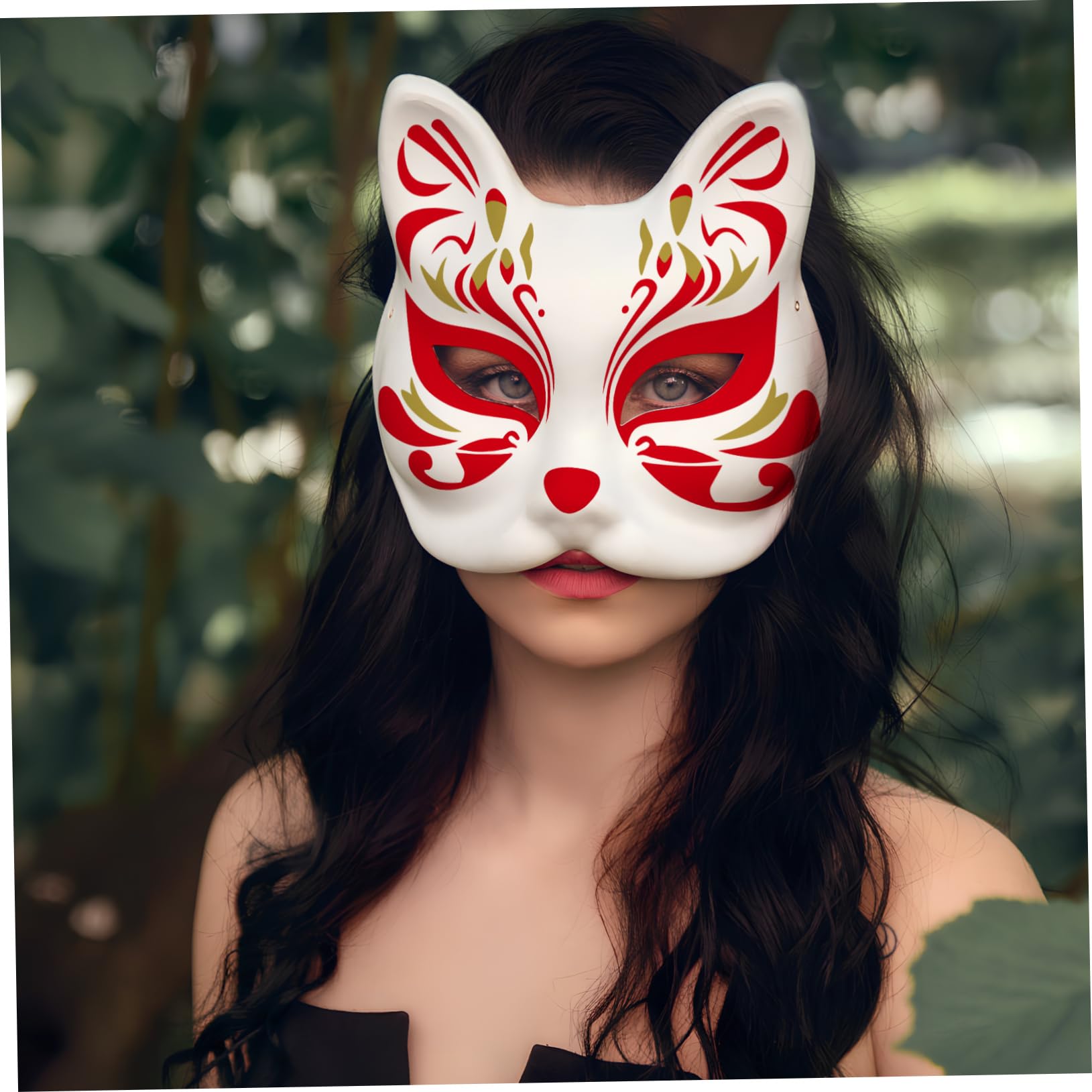 ibasenice 20 Stück Teiliges Set Weiße Katzenmasken aus Stabilem Papier Bemalbare Tiermasken für Cosplay und Basteln Leichte Bequeme Diy Masken für Erwachsene