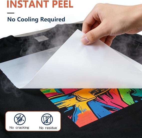 DTF Transfer Film Paper 11.7x16.5 A3 30 Sheets for All DTF Printer&Dark Fabric, Photo Direct to Film Transfer Paper Sheets, Clear PET Heat Transfer Printable Paper for DIY Custom T-Shirts Textile