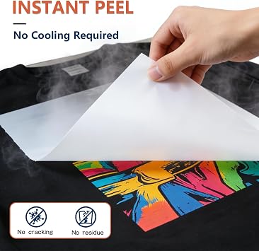 DTF Transfer Film Paper 11.7x16.5 A3 30 Sheets for All DTF Printer&Dark Fabric, Photo Direct to Film Transfer Paper Sheets, Clear PET Heat Transfer Printable Paper for DIY Custom T-Shirts Textile